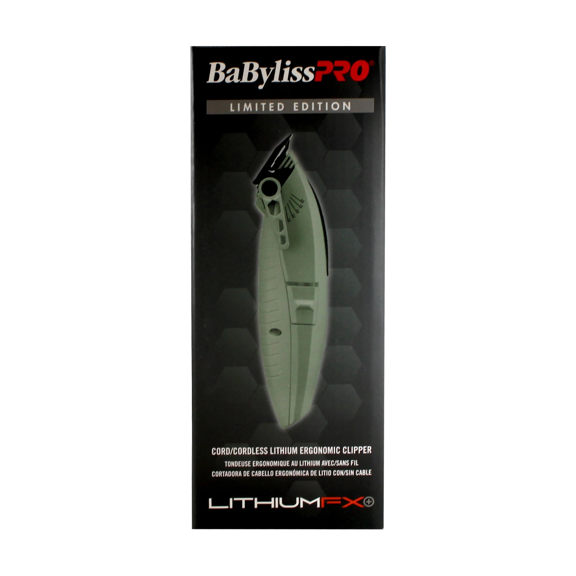 BaByliss Pro LITHIUMFX+ Limited Edition Cordless Lithium Ergonomic Clipper (Grey) FX673NSGY with Barberology Comb Set - Red - Image 7