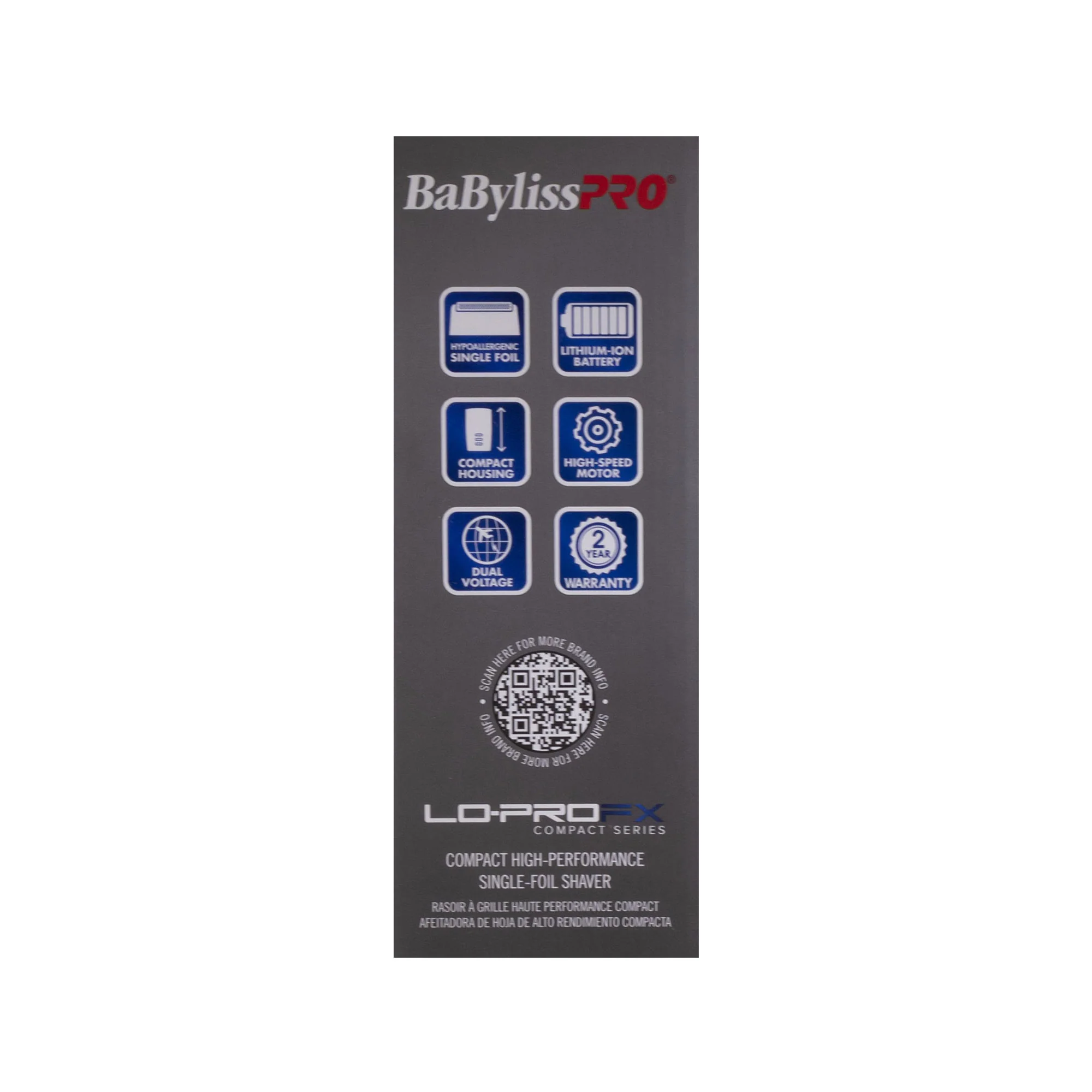 BaByliss Pro Lo-ProFX Compact High-Performance Single Foil Cordless Shaver (Blue) - Image 8