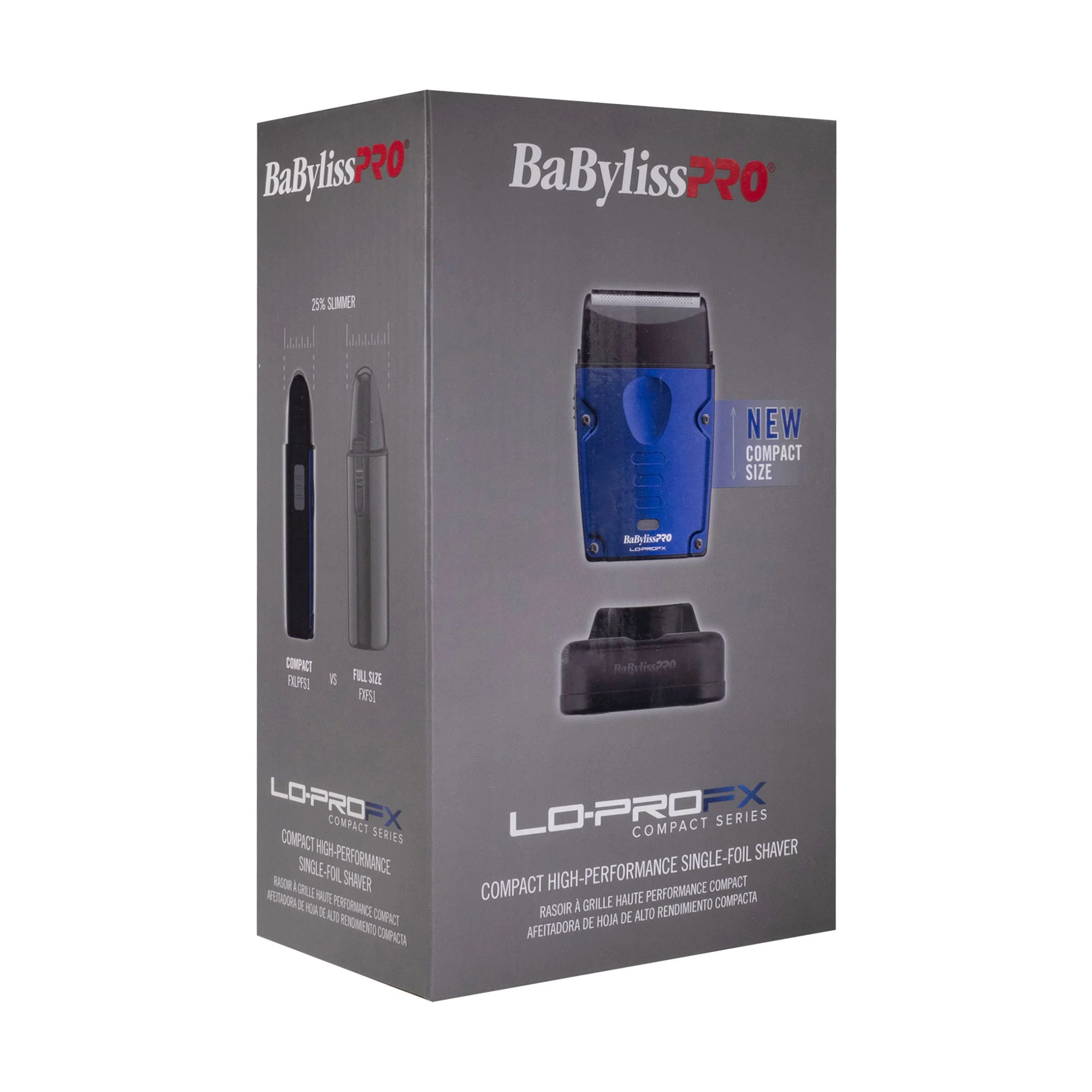 BaByliss Pro Lo-ProFX Compact High-Performance Single Foil Cordless Shaver (Blue) With Fade Brush - Black - Image 7