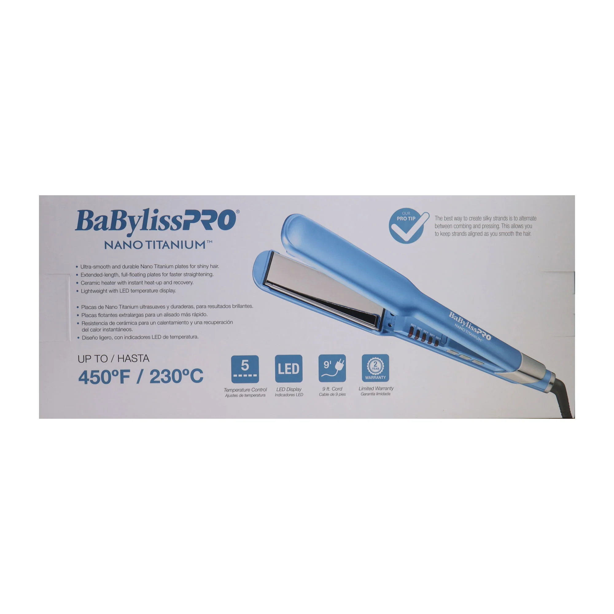 BaByliss Pro Nano Titanium 1" Ultra-Sleek Hair Straightener Flat Iron with BaByliss Pro Nano Titanium 1½" Ultra-Sleek Hair Straightener Flat Iron - Image 10
