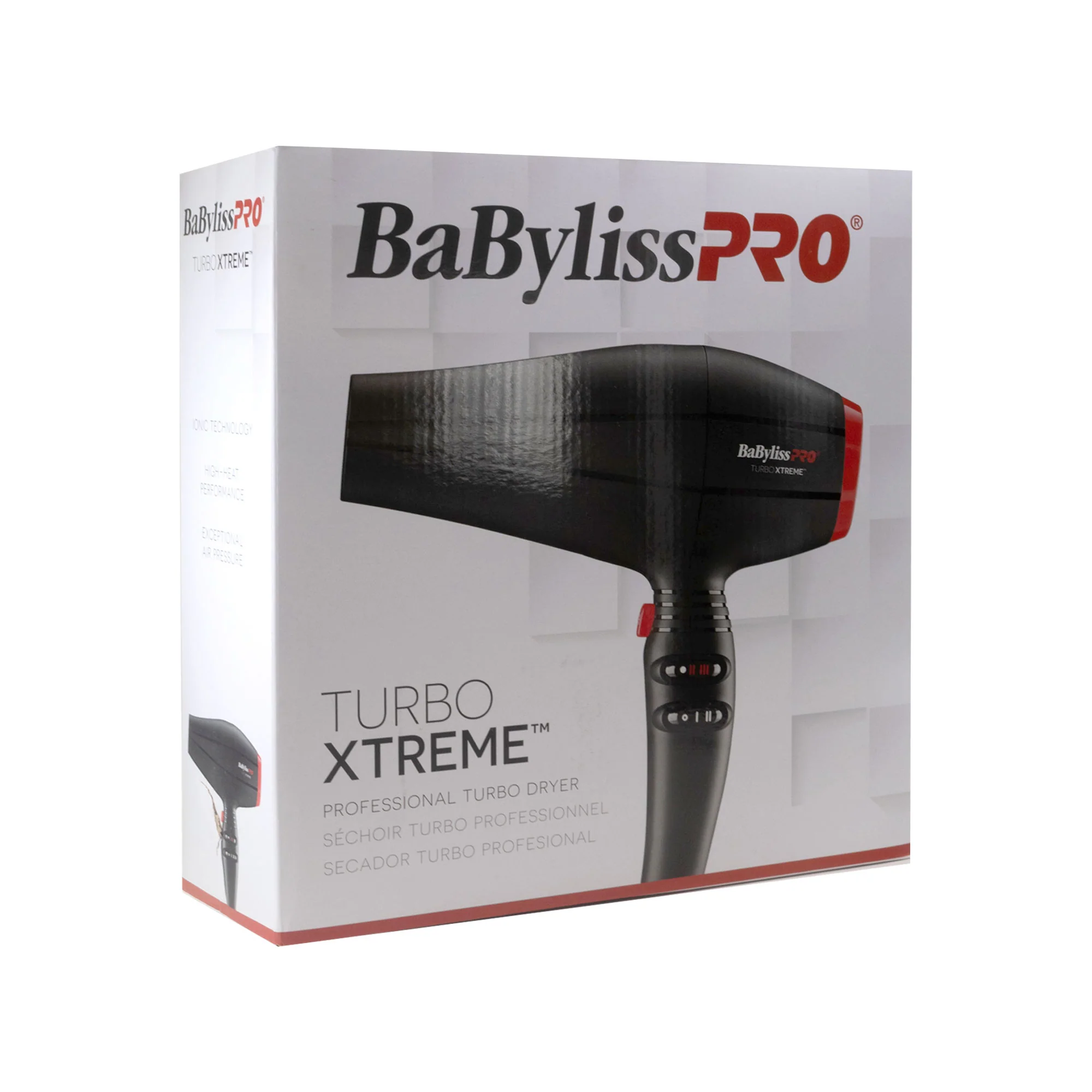 BaByliss Pro Professional Turbo Xtreme Hair Dryer BAB9400UC (Black) with Barberology Comb Set (Clipper, Cutting, Taper Combs) - Red - Image 5