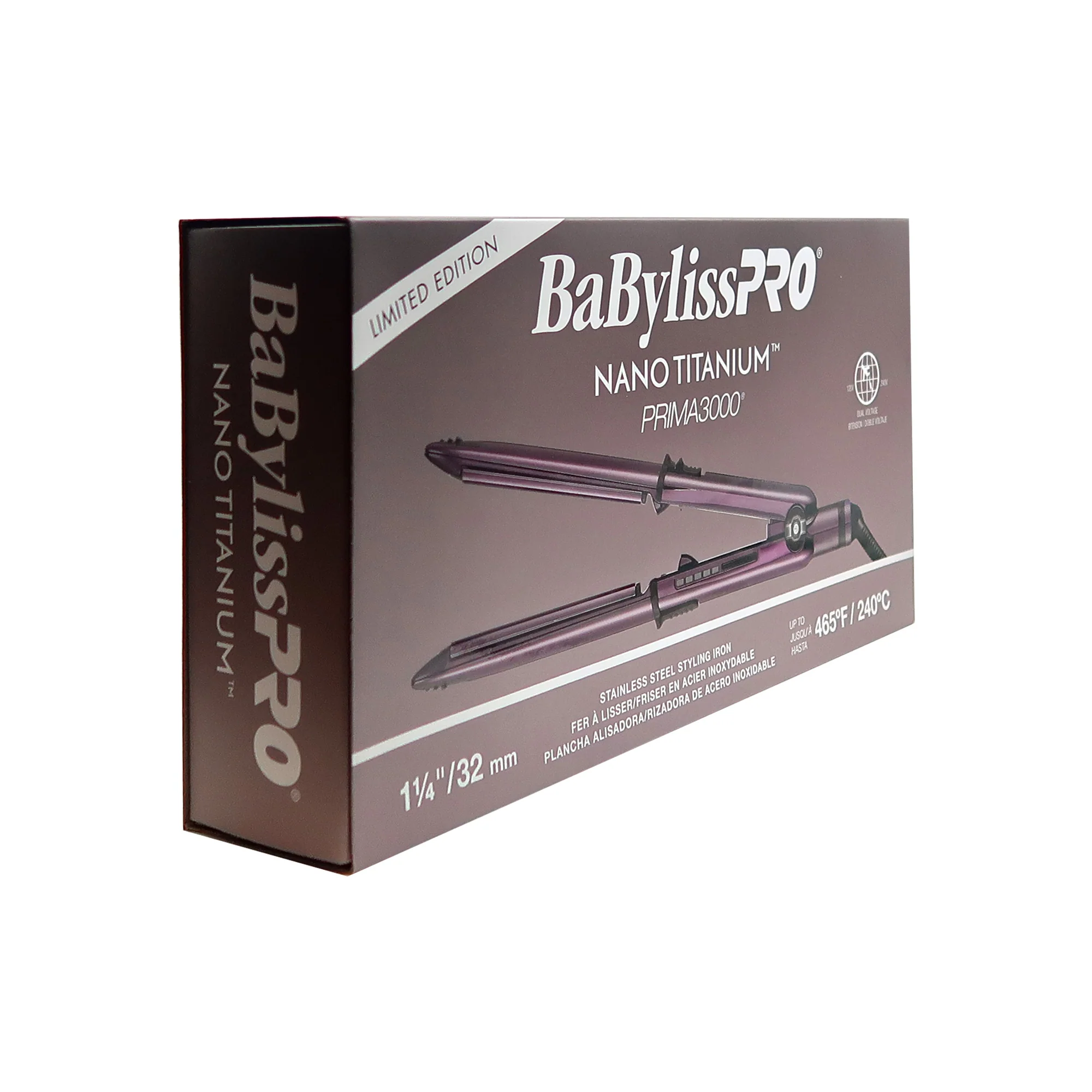 BaByliss Pro Rapido Nano Titanium Italian Performance Hair Dryer (Red) #BRRAP1 with LIMITED EDITION Nano Titanium Prima 3000 Flat Iron Midnight Purple - 1¼" #BNTP3000TUC (Dual Voltage) - Image 9