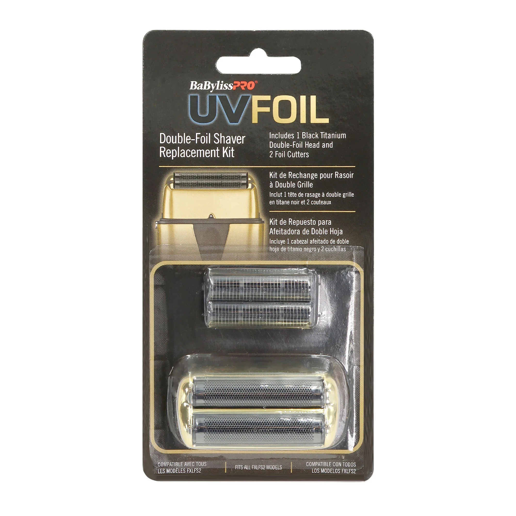 BaByliss Pro UVFOIL UV-Disinfecting Double Foil Shaver #FXLFS2G (Gold) + UVFOIL Double-Foil Shaver Replacement Kit - Gold FXLRF2G + Apron - Image 7