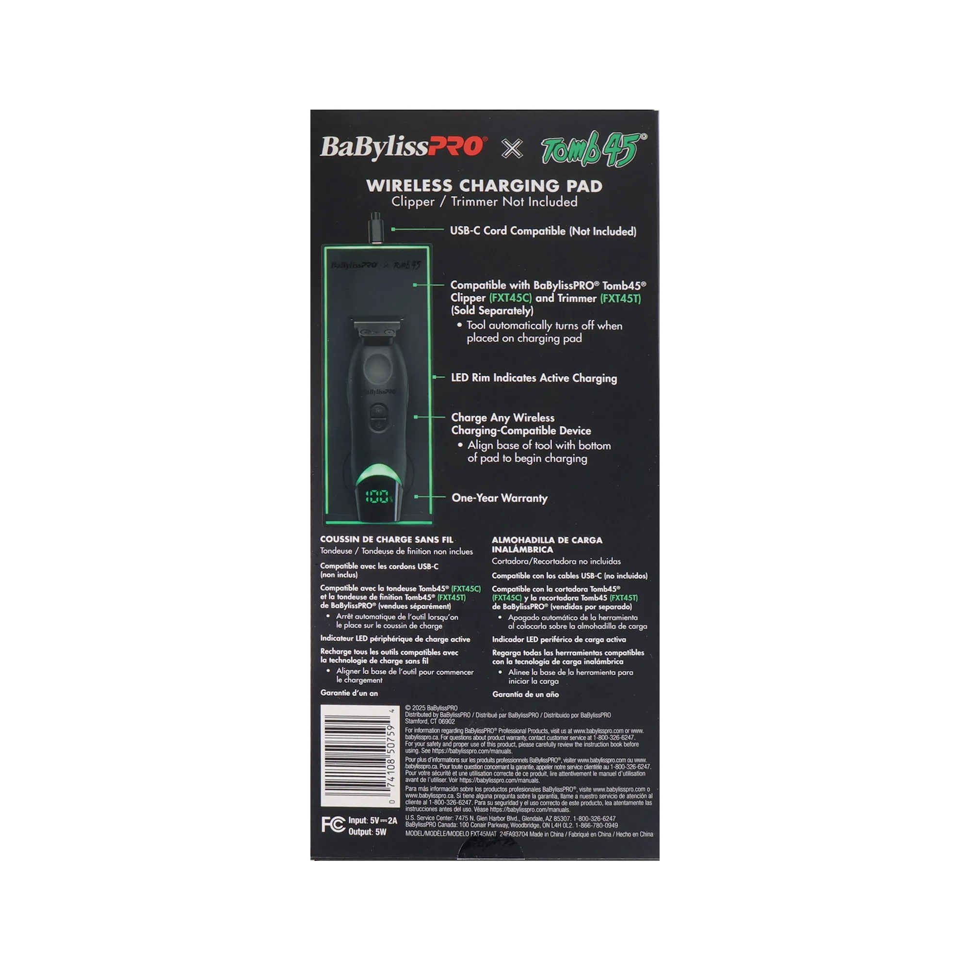BaByliss Pro X Tomb45 Clipper / Trimmer Wireless Charging Mat #FXT45MAT - Image 4