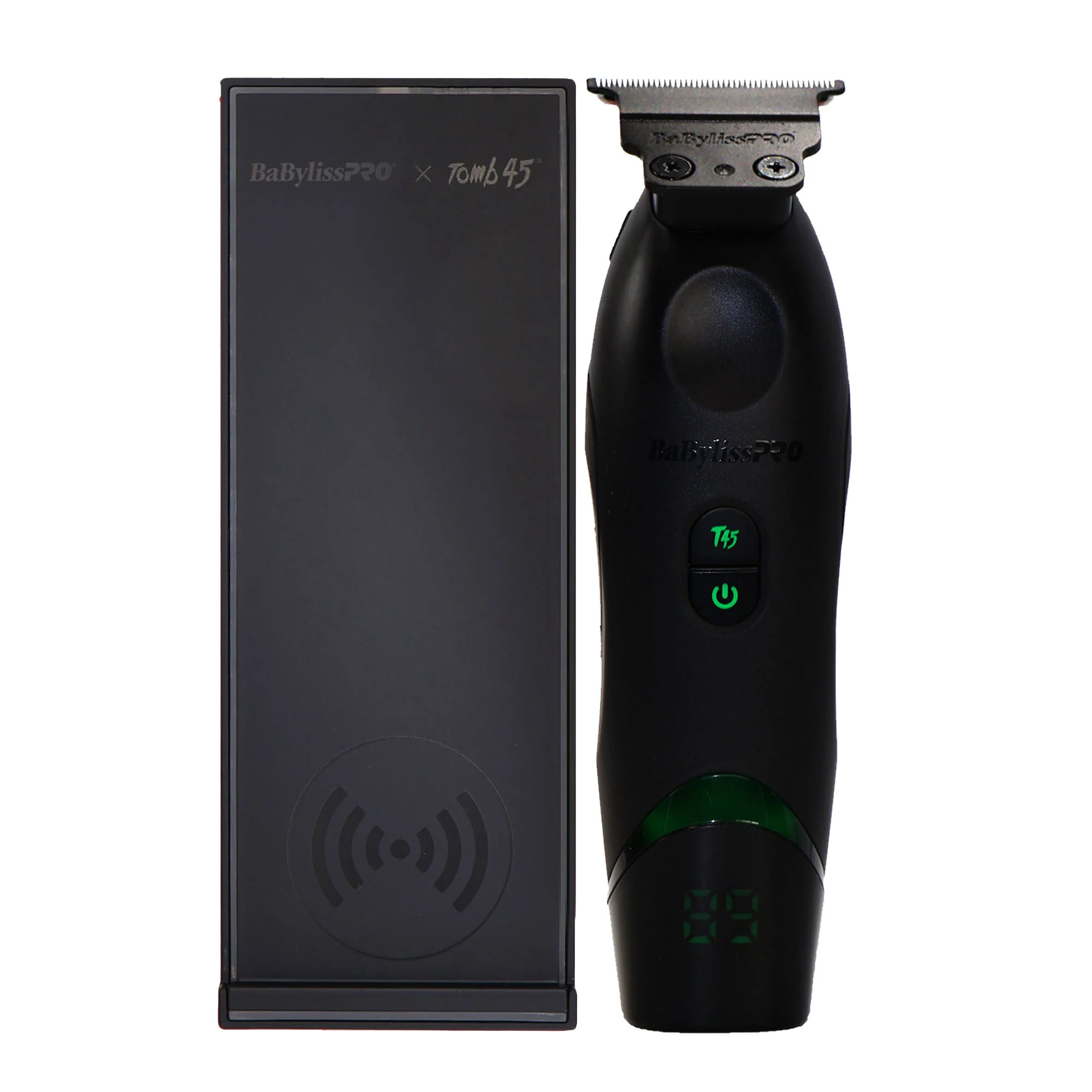 BaByliss Pro x Tomb45 Wireless-Charging Hair Trimmer for Men with BaByliss Pro X Tomb45 Clipper / Trimmer Wireless Charging Mat FXT45MAT