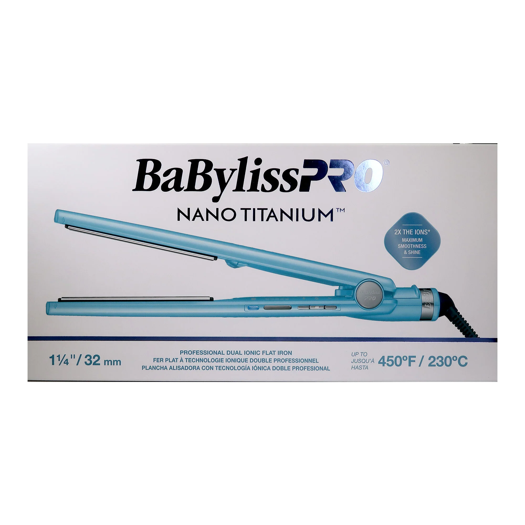 BaByliss Pro Nano Titanium Lightweight Ionic Dryer & Folding Travel Dryer BNTPP70 with Dual Ionic Flat Iron 1¼" BNT9125TUC and Conicurl Iron 1¼ - ¾" BNT125TB - Image 4