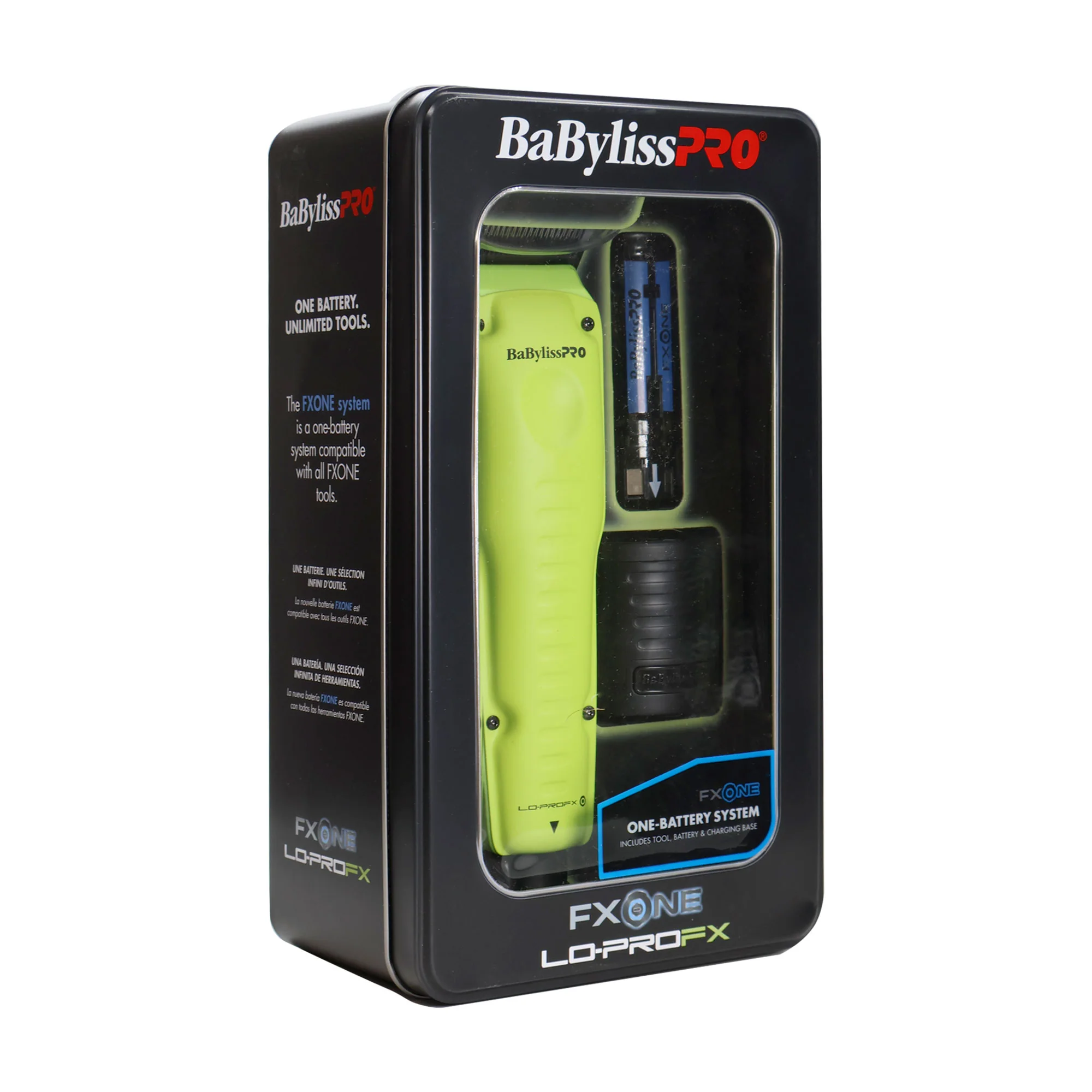 BaBylissPRO FXONE Neon Yellow Clipper FX829 & Trimmer FX729NY w/ Battery + Charger + Nano Titanium Light Ionic High Speed Hair Dryer - Image 3