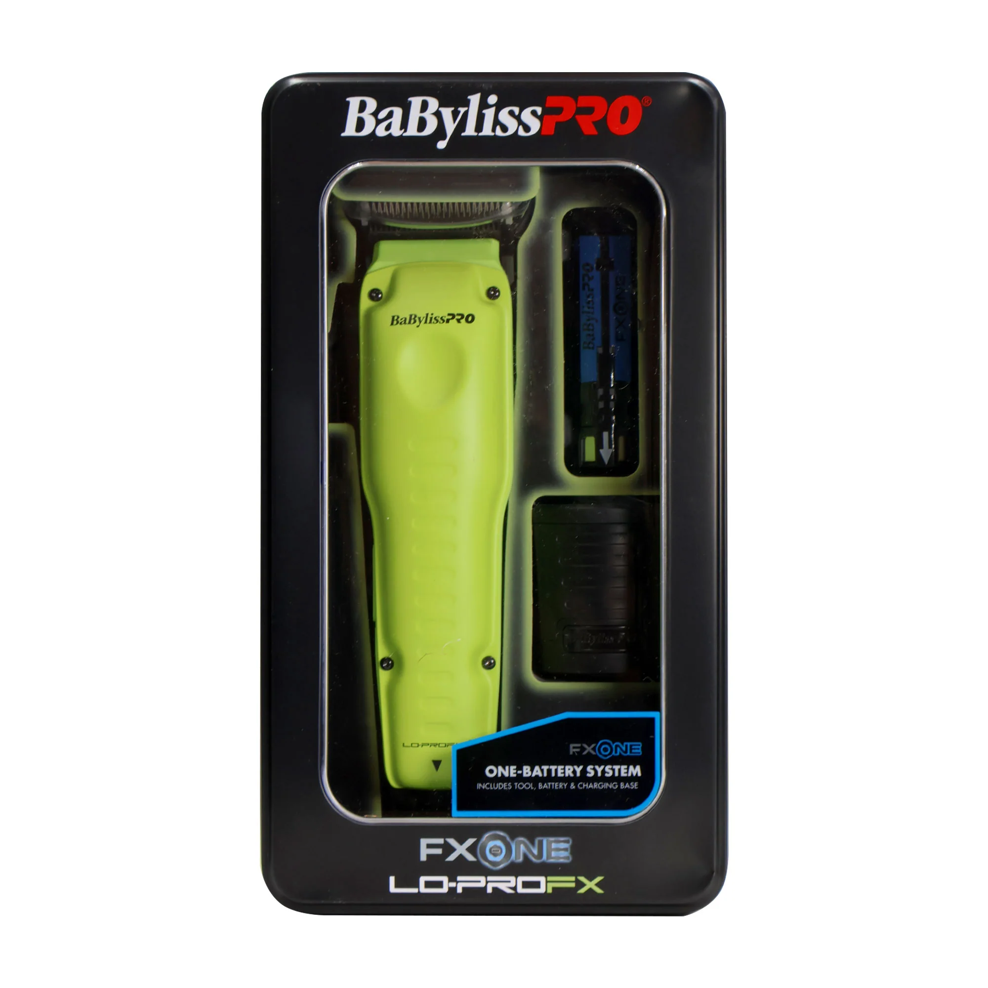 BaBylissPRO FXONE Lo-ProFX Limited Edition Neon Yellow Clipper with Charging Base & Battery FX829 - Image 5