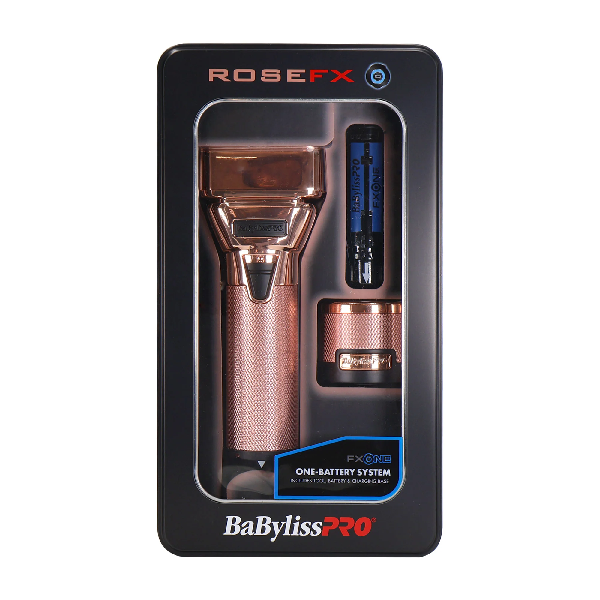 BaByliss Pro FXONE ROSEFX Interchangeable-Battery Shaver FX79FSRG + LIMITED EDITON UVFOIL UV-Disinfecting Double Foil Shaver FXLFS2RG Rose Gold Barber Accessory Bundle - Image 9