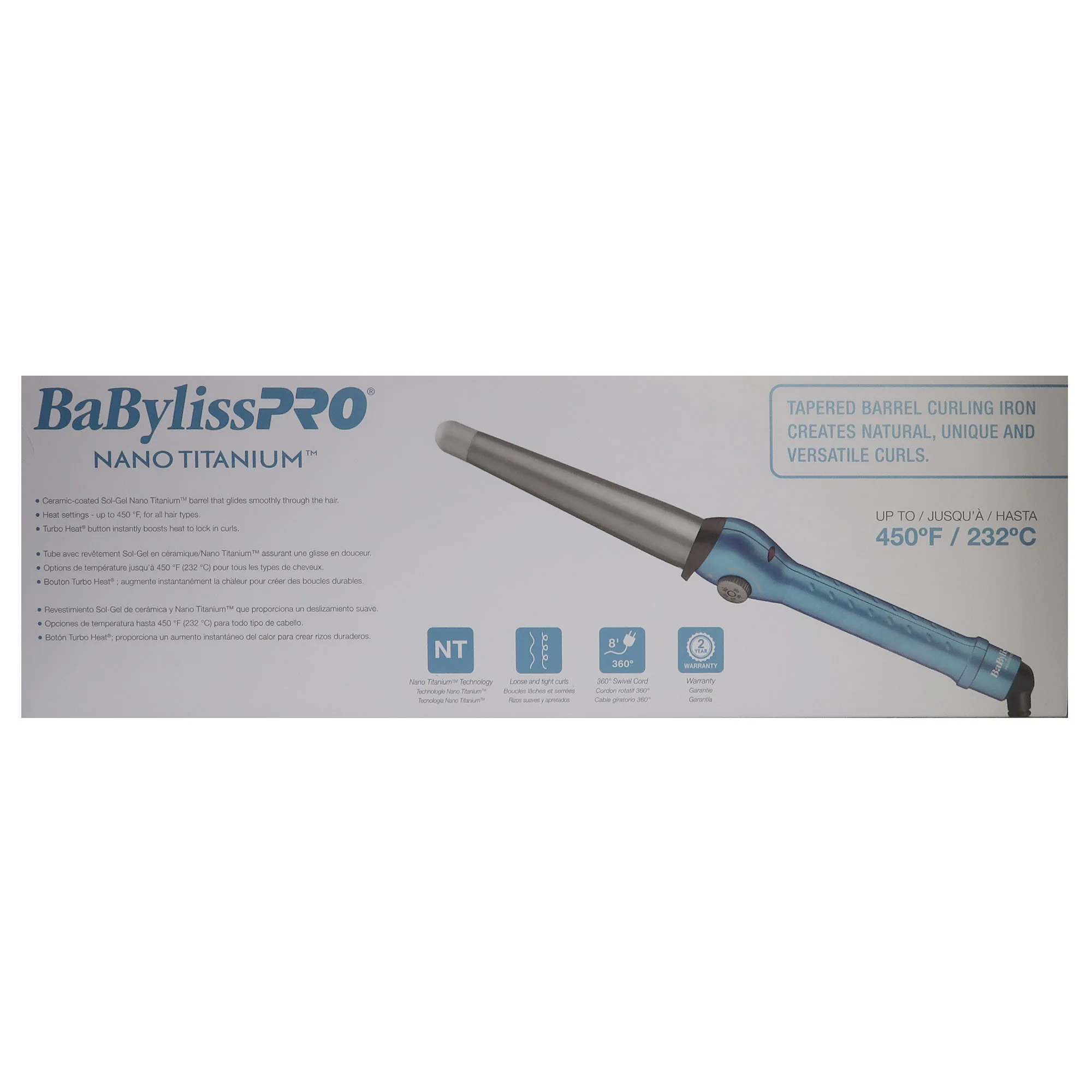 BaByliss Pro LIMITED EDITION Nano Titanium Ionic Dryer & 1½" Ultra-Thin Straightening Iron with 1¼ - ¾" Conicurl Iron and 9" Comb - Image 10