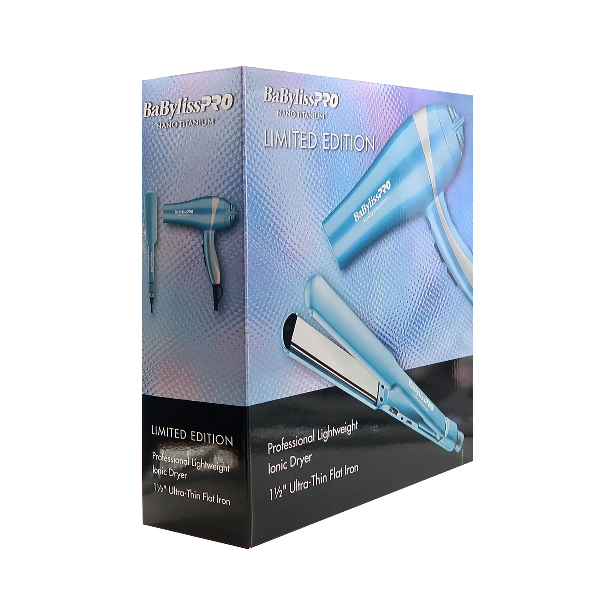 BaByliss Pro LIMITED EDITION Nano Titanium Ionic Dryer & 1½" Ultra-Thin Straightening Iron with 1¼ - ¾" Conicurl Iron and 9" Comb - Image 6