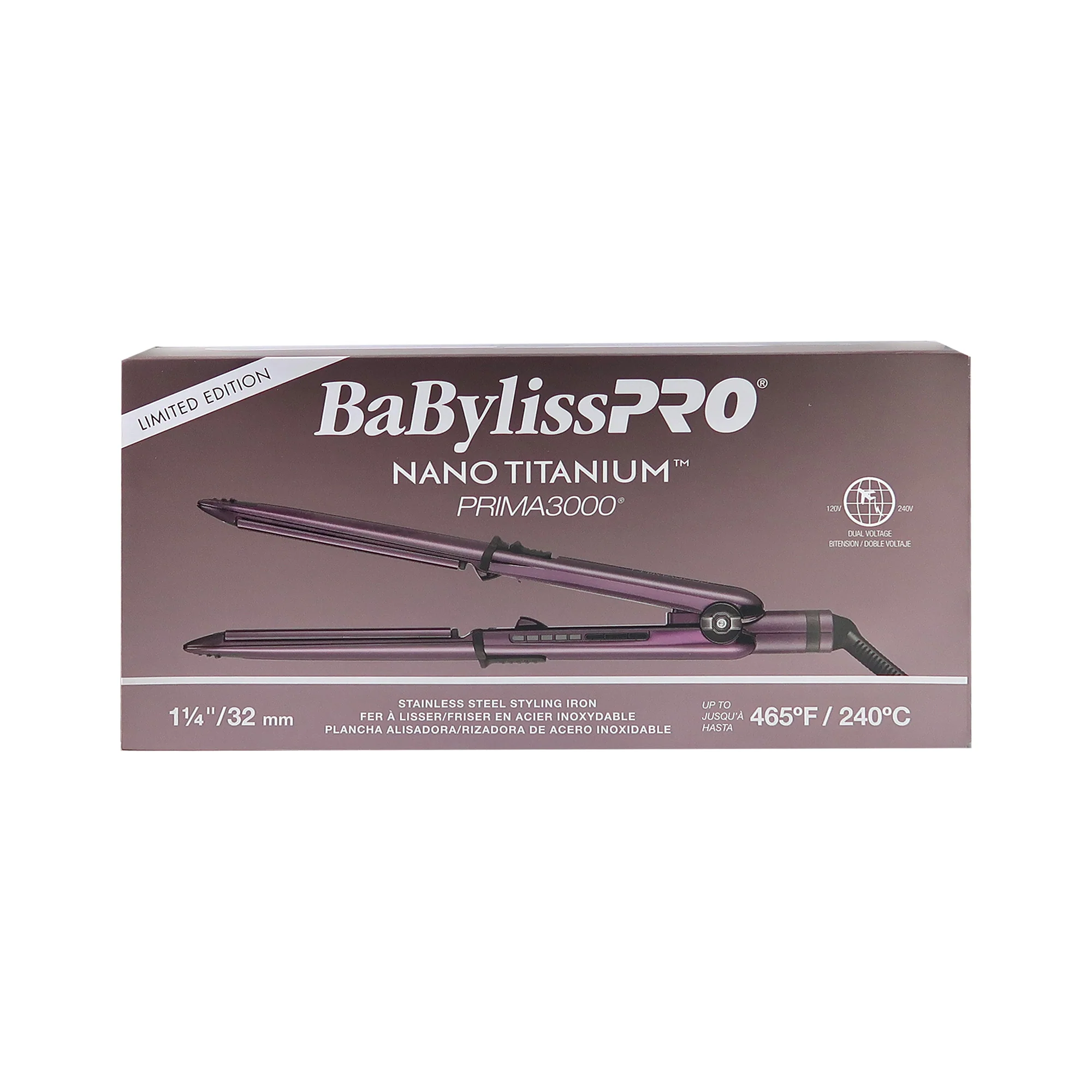 BaByliss Pro LIMITED EDITION Nano Titanium Prima 3000 Flat Iron Midnight Purple - 1¼" #BNTP3000TUC (Dual Voltage) - Image 4