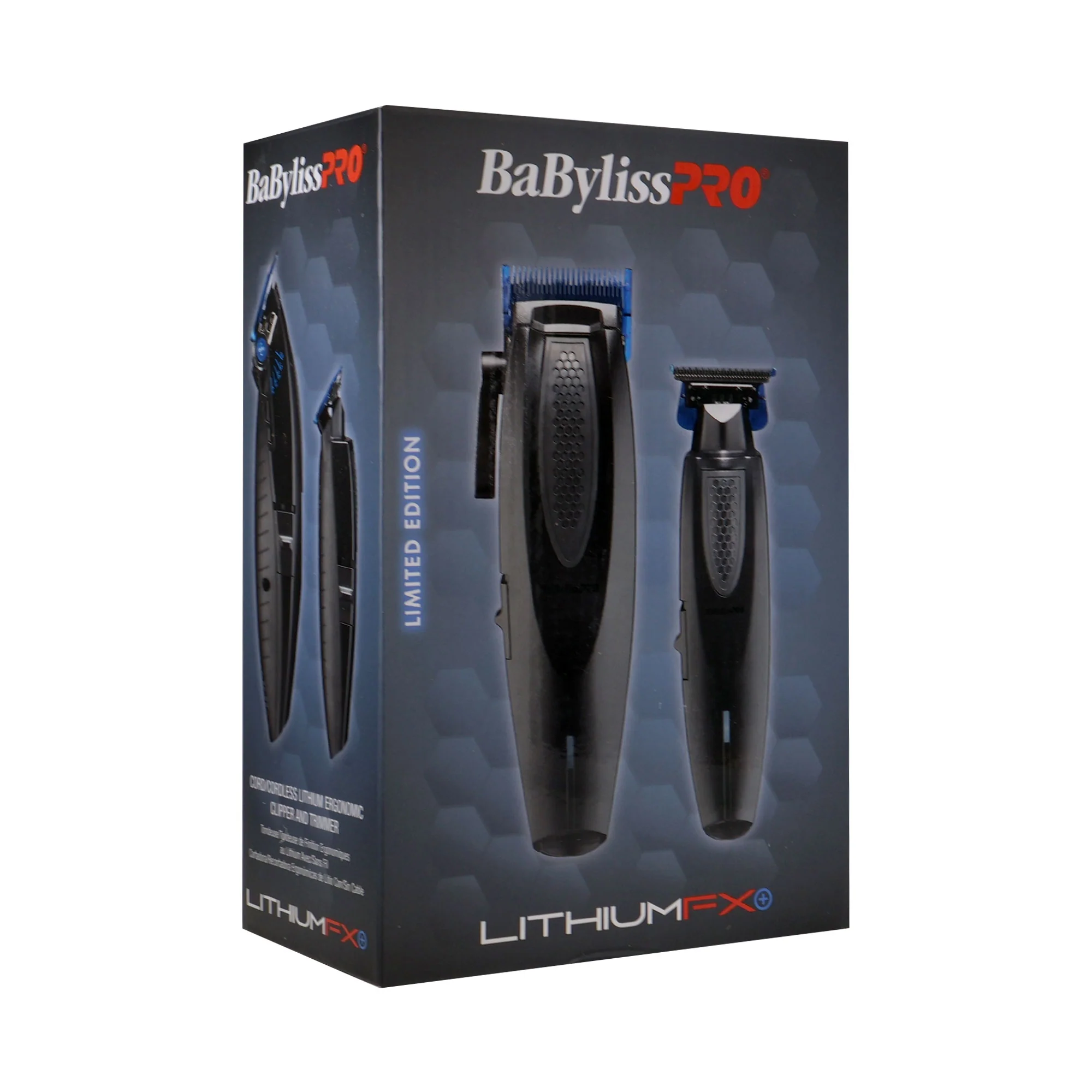 BaBylissPRO LithiumFX+ Hair Clipper & Trimmer Set – Professional Grooming Kit with 1.25" Crimpcurl Iron, Ergo-Grip Detangler Brush & Cutting Cape - Image 5