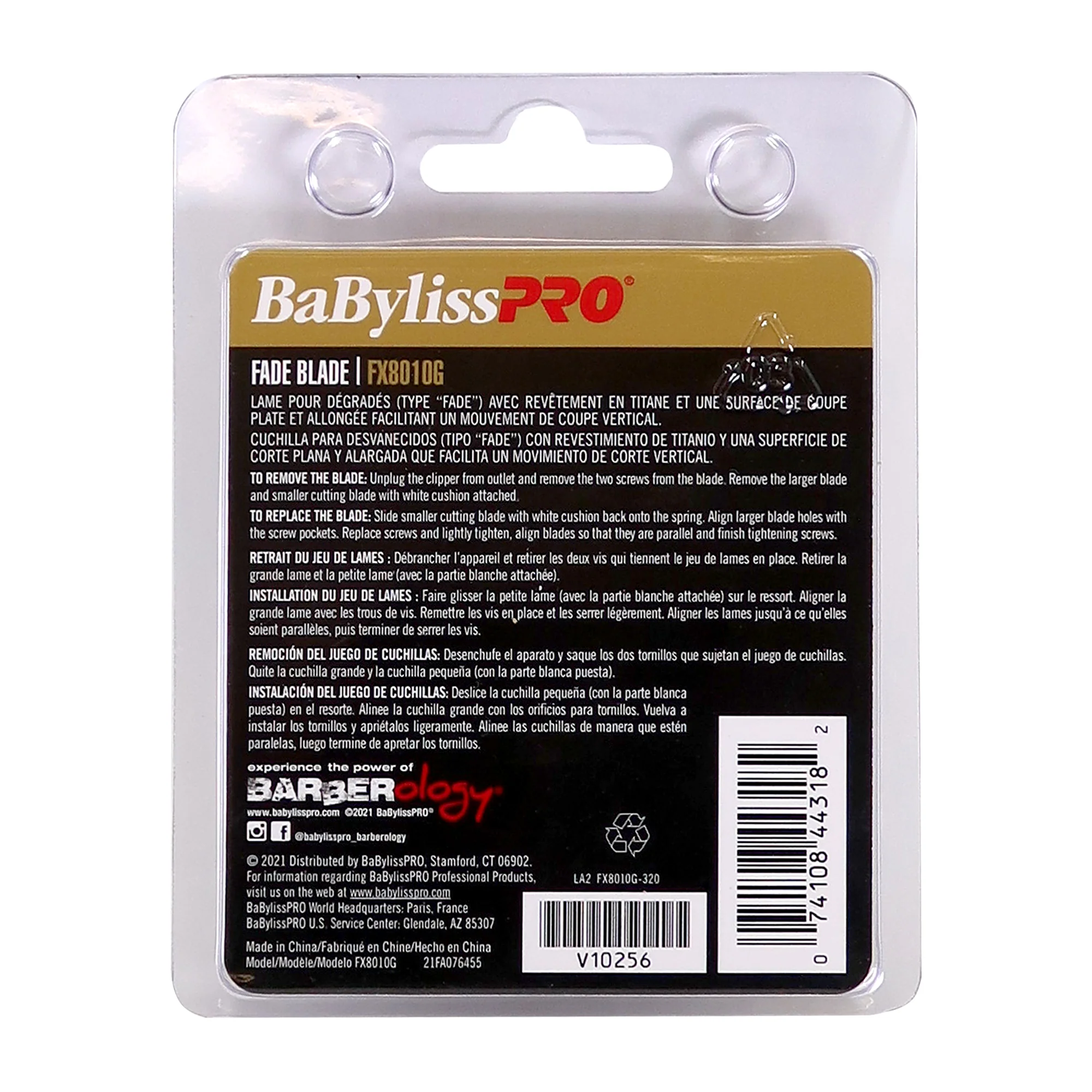 BaByliss Pro Limided Edition LO-PRO FX Cordless Clipper (Van Da' Goat) FX825RI with Titanium Fade Blade FX8010G and Comb - Image 8