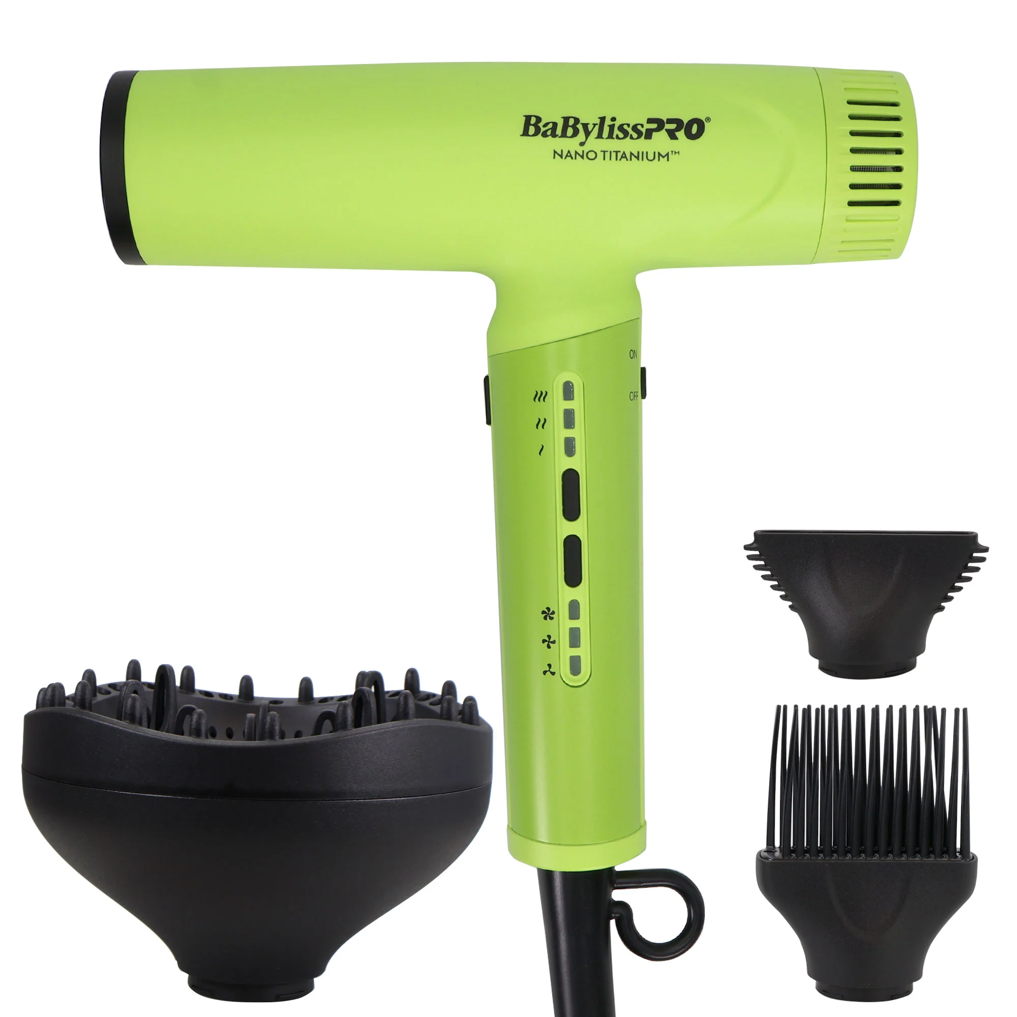 BaBylissPRO Nano Titanium Light Ionic High Speed Hair Dryer, Neon Yellow, Bundle, BNTC9200NY + All Inclusive Accessory Bundle - Image 2