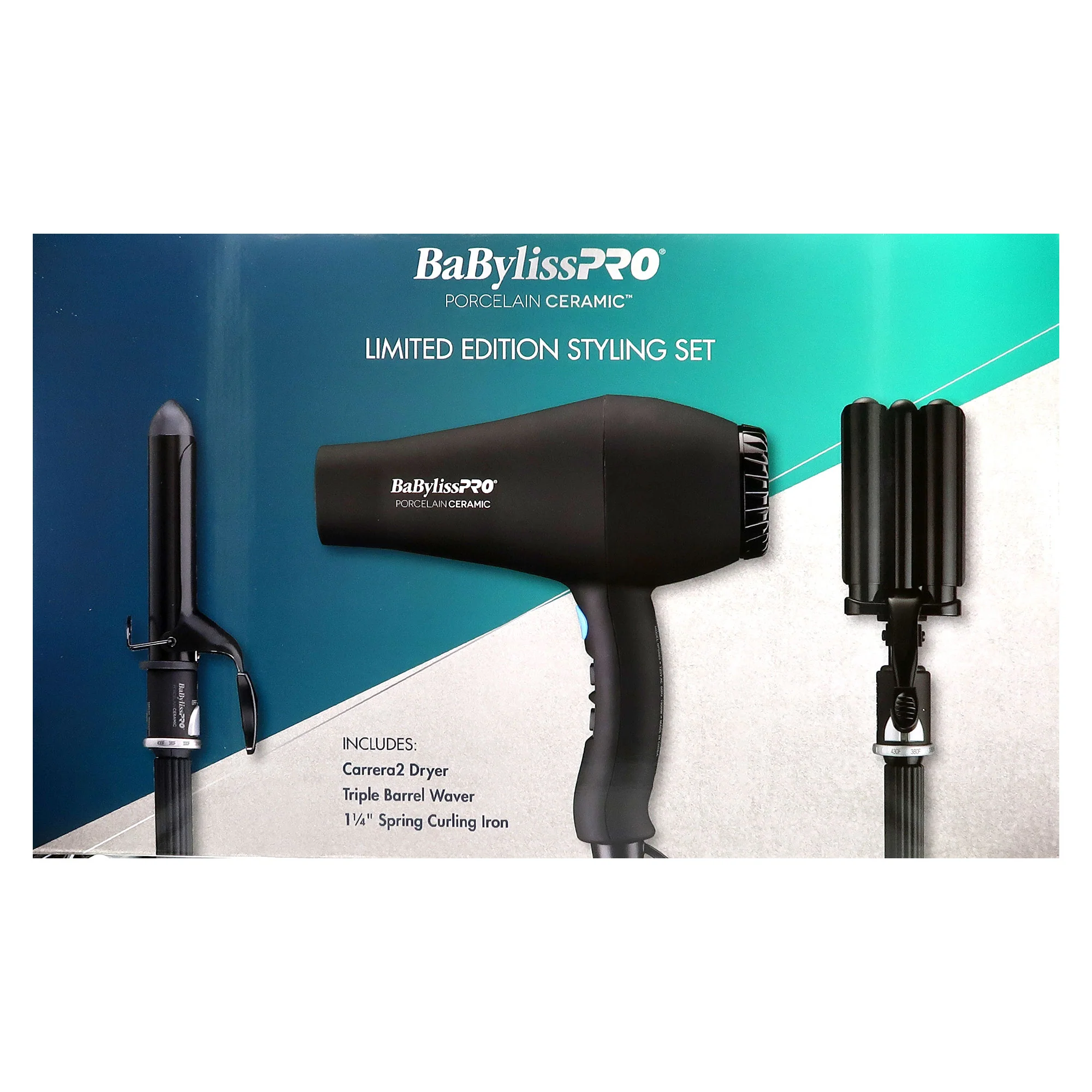 BaByliss Pro Porcelain Ceramic Gift Box (Dryer, Waver, Curling Iron) BPPP7 with Nano Titanium LIMITED EDITION 1" Digital Flat Iron BNTMB4095TUC - Image 6