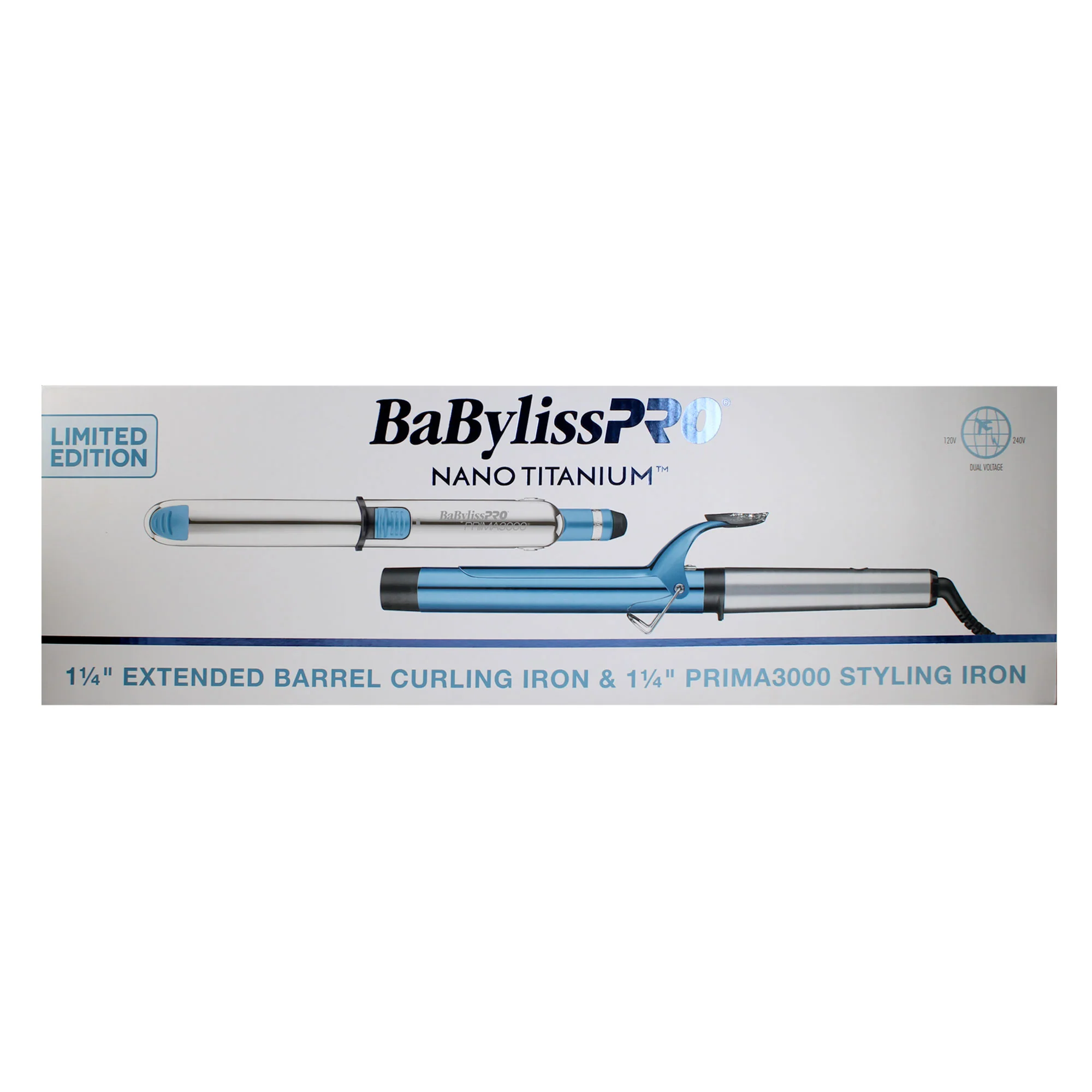 BaByliss Pro Prima3000 1¼" Styling Iron & 1¼" Extended Barrel Curling Iron Combo BNTPP54UC with Barberology Apron and Barberology 9" Comb - Black - Image 7