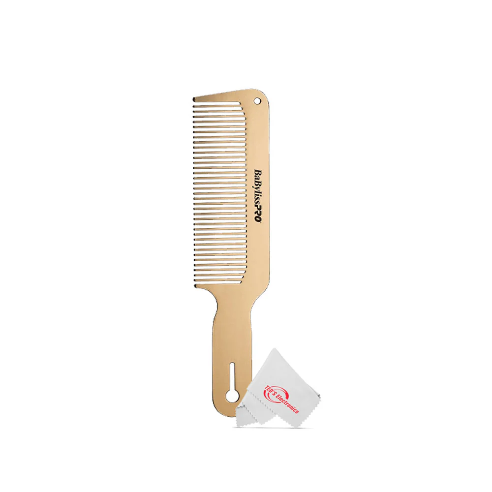 BaByliss Pro Barberology GoldFX Metal Comb Set 9" Clipper Comb and 7.5" Cutting Comb Gold - Image 3