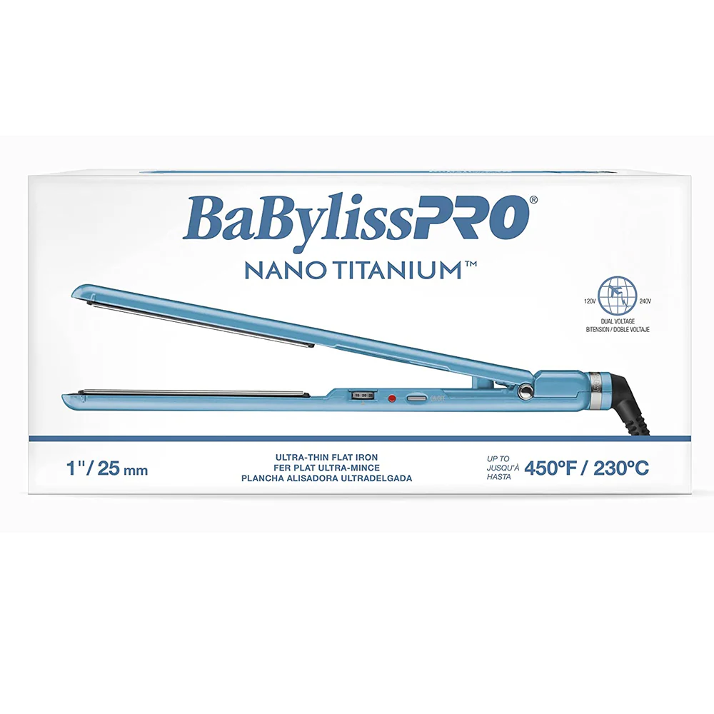 BaBylissPRO Nano Titanium 1" Ultra-Thin Straightening Iron BNT4072TUC - Image 7