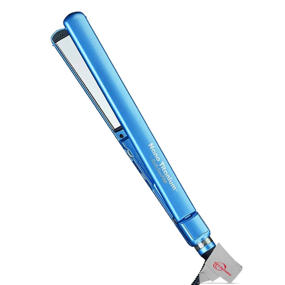 BaBylissPRO Nano Titanium 1" Ultra-Thin Straightener & Professional Pistol-Grip Hair Dryer (Blue) - Image 4