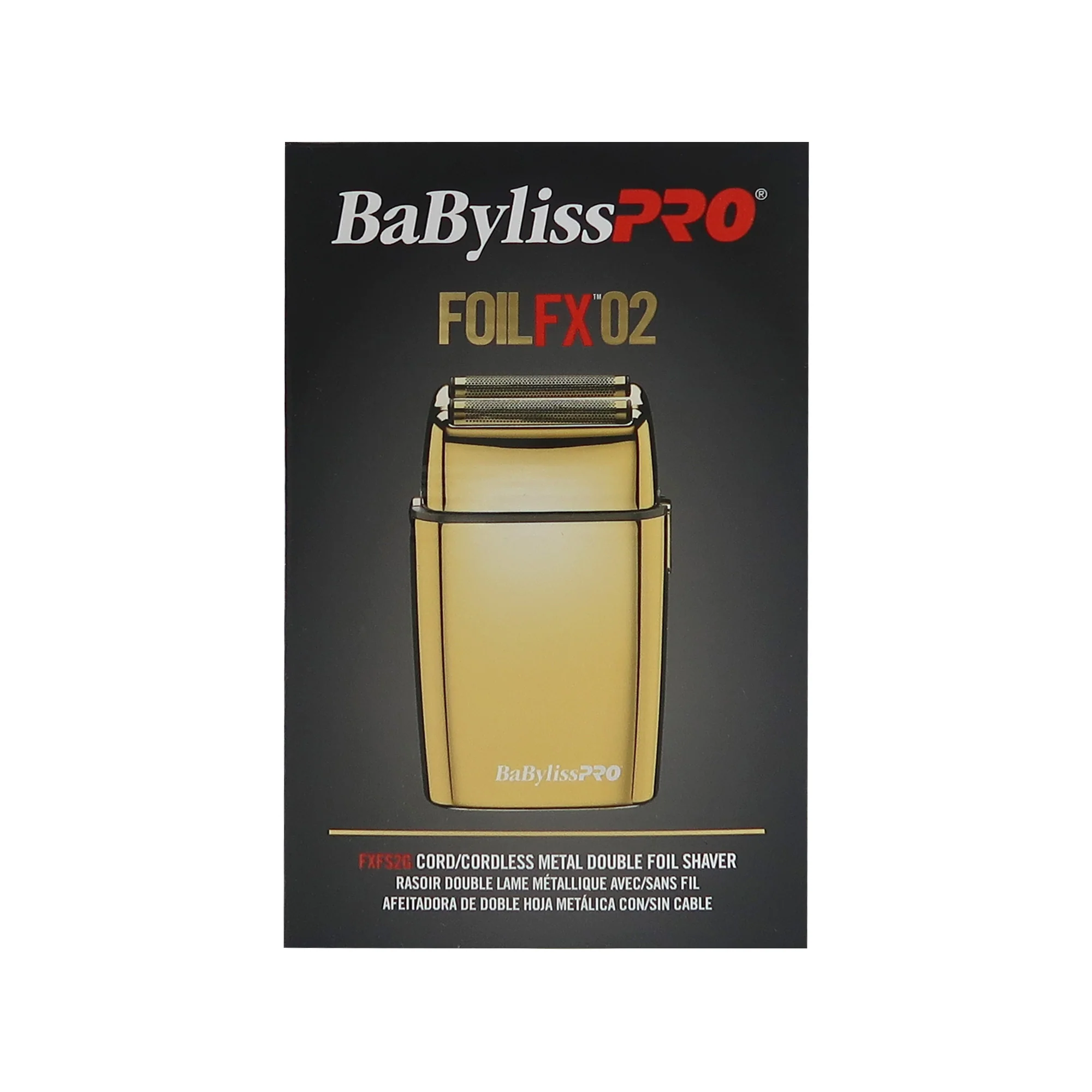 Babyliss Pro Foil FX02 FXFS2G Cord / Cordless Metal Double Foil Shaver - Image 3
