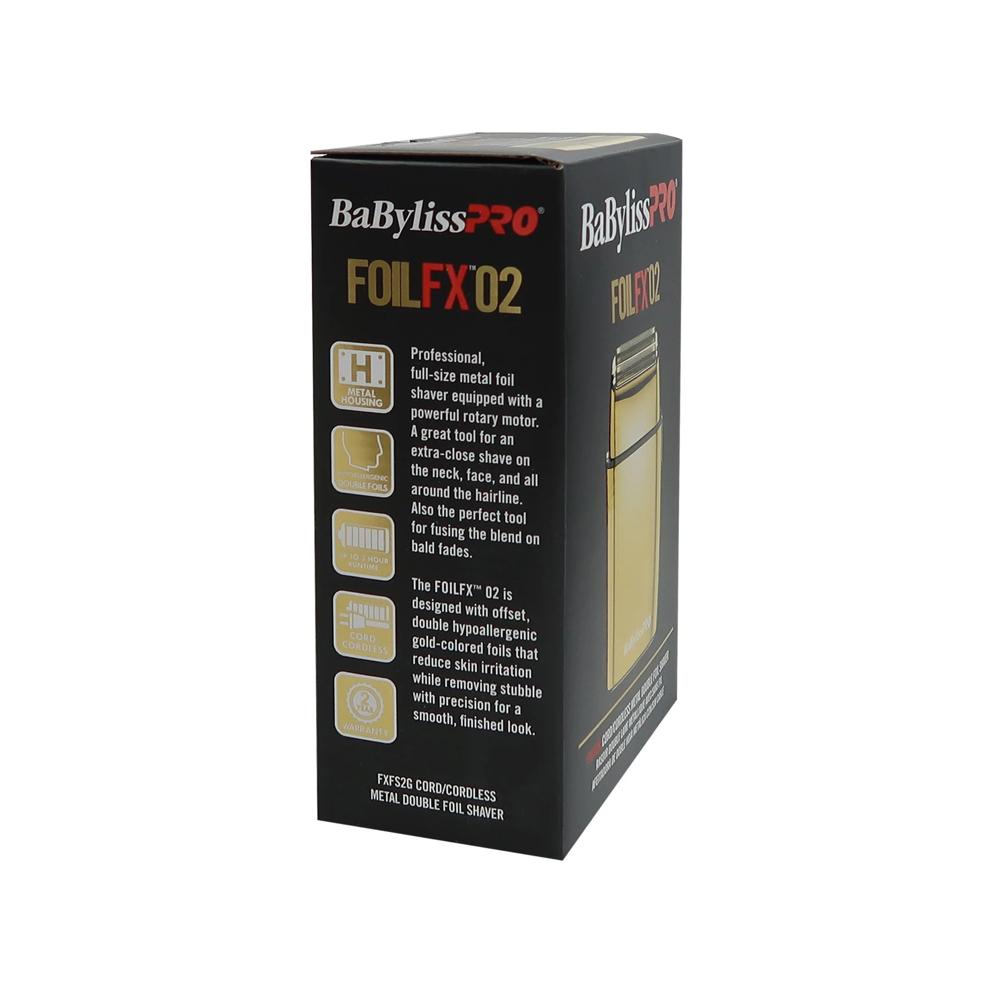 Babyliss Pro Foil FX02 FXFS2G Cord / Cordless Metal Double Foil Shaver - Image 5