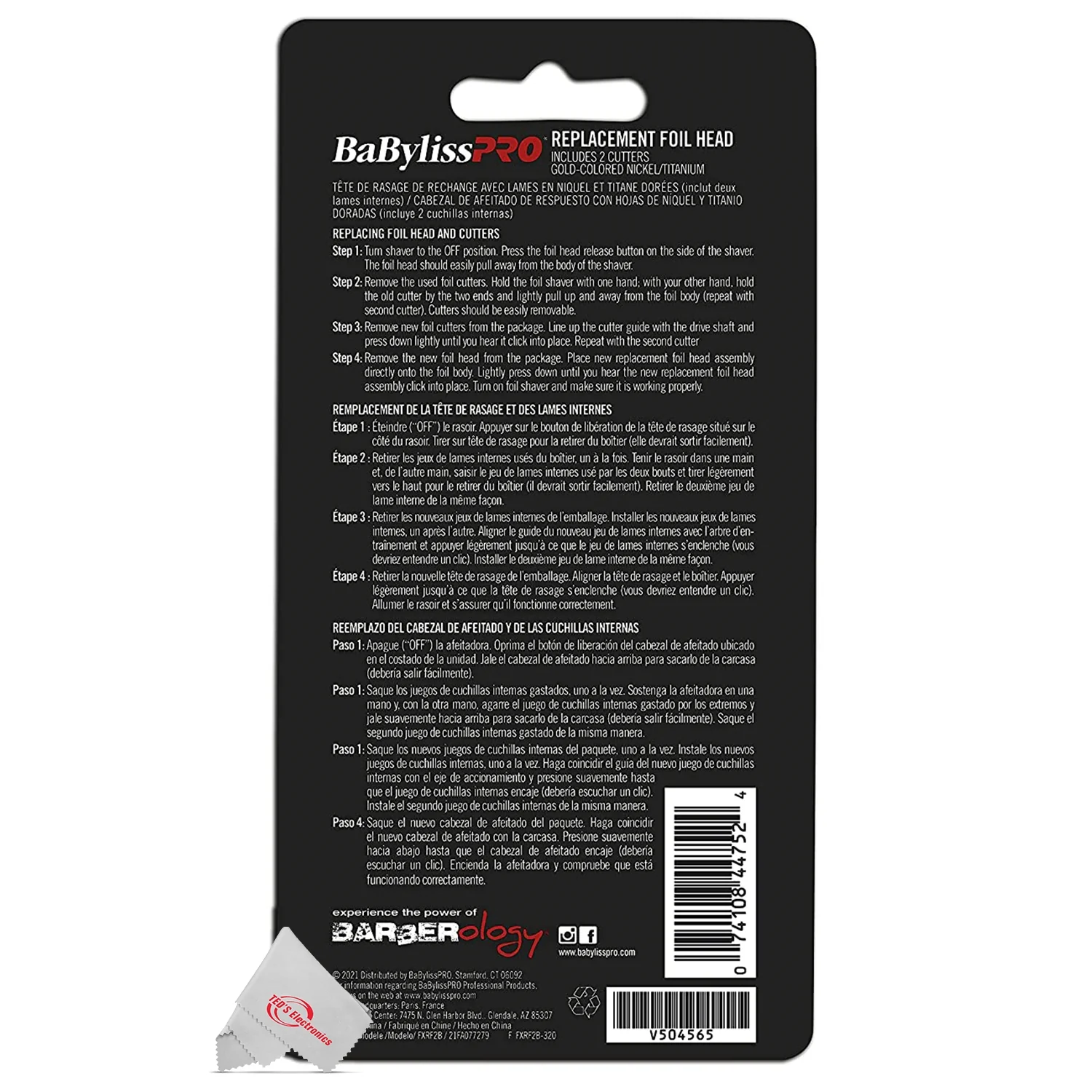 Babyliss Pro FOILFX02 Replacement Foil & Cutters #FXRF2B - Image 4