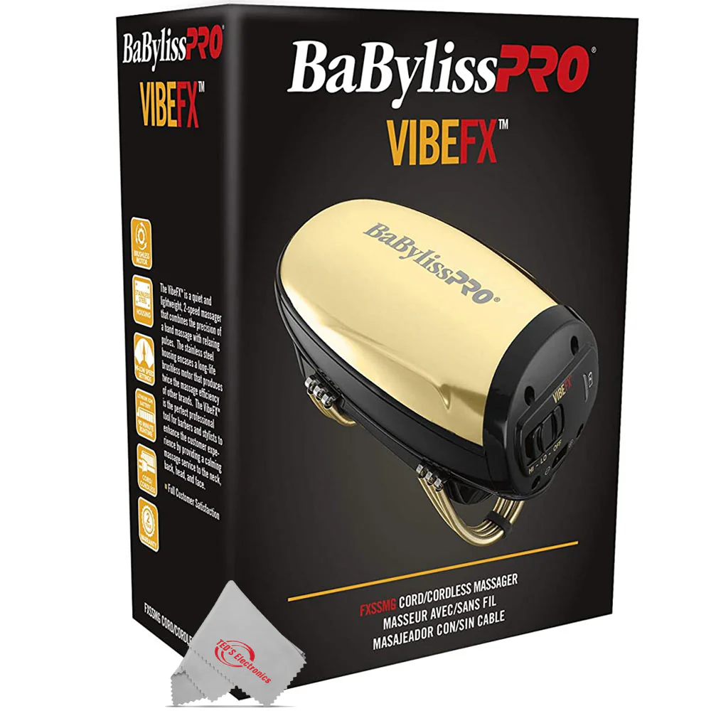 BabyLiss Pro Vibe FX Cord / Cordless Massager FXSSMG Gold - Image 4