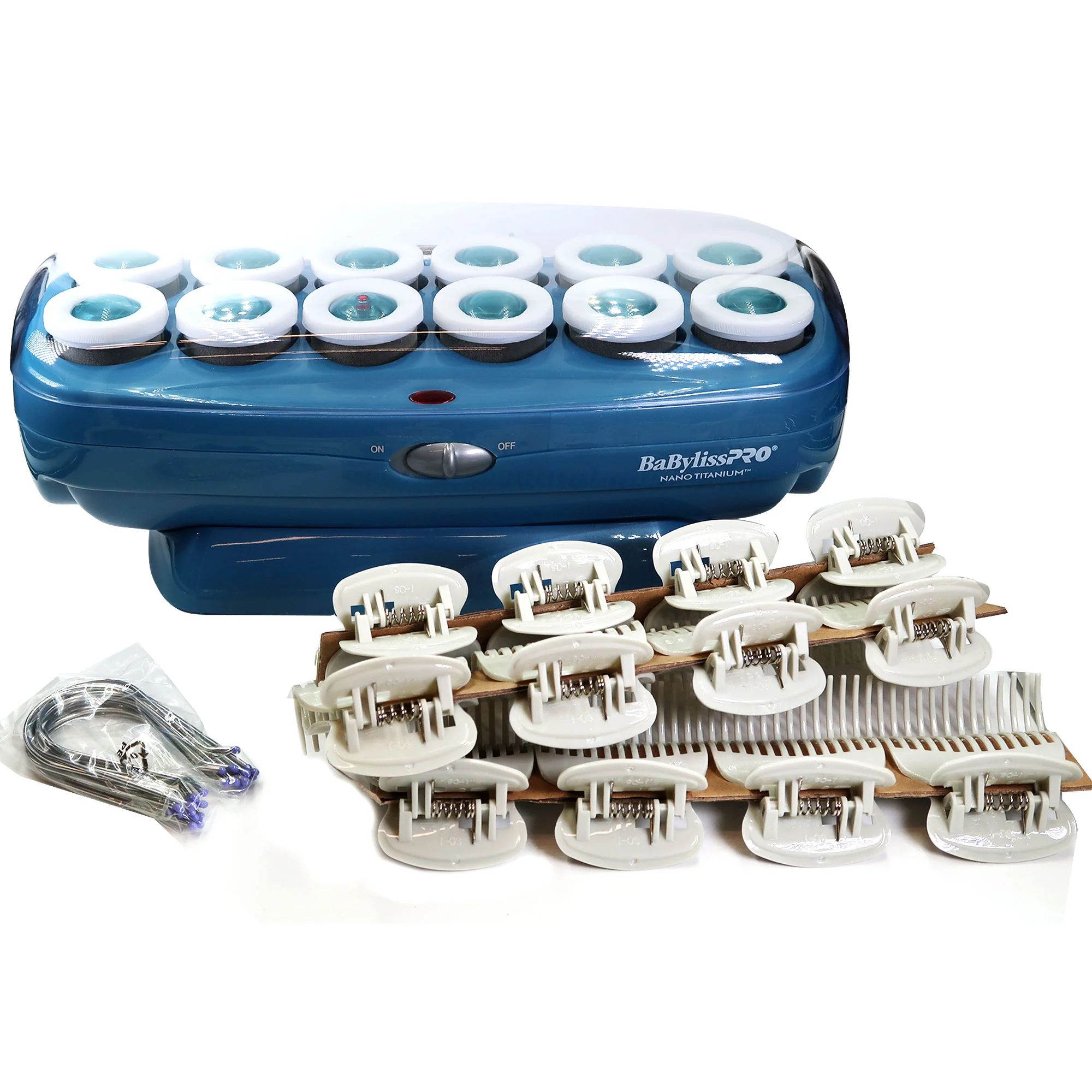 BaByliss Pro Nano Titanium Professional 12-Roller Hairsetter BABNTCHV15 with Barber Accessories - Image 4