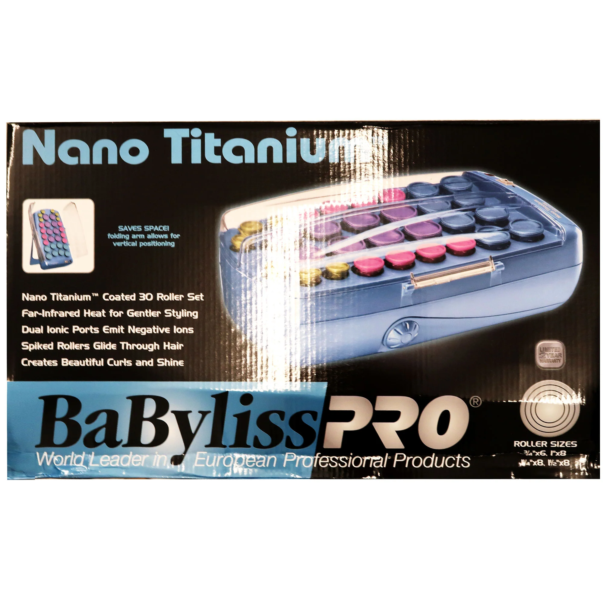 BabylissPRO Nano Titanium 30 Piece Roller Hairsetter BABNTHS40 with BaBylissPRO Barberology Accessories - Image 4