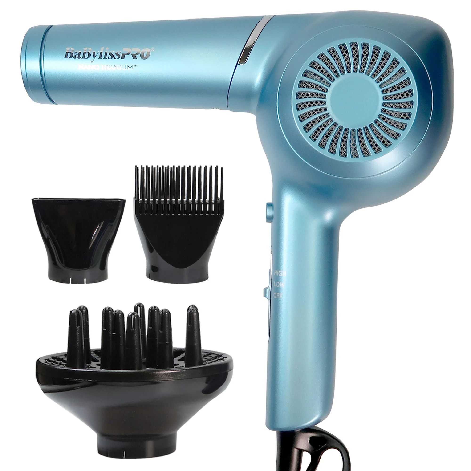 BaByliss Pro Classic Professional Pistol-Grip Dryer 1875 Watts BNT5175UC with BaByliss Pro Porcelain Ceramic Spring Curling Iron - 1-1/4" BP125S and Conair Pro Ergo-Grip Detangler Brush - Image 2