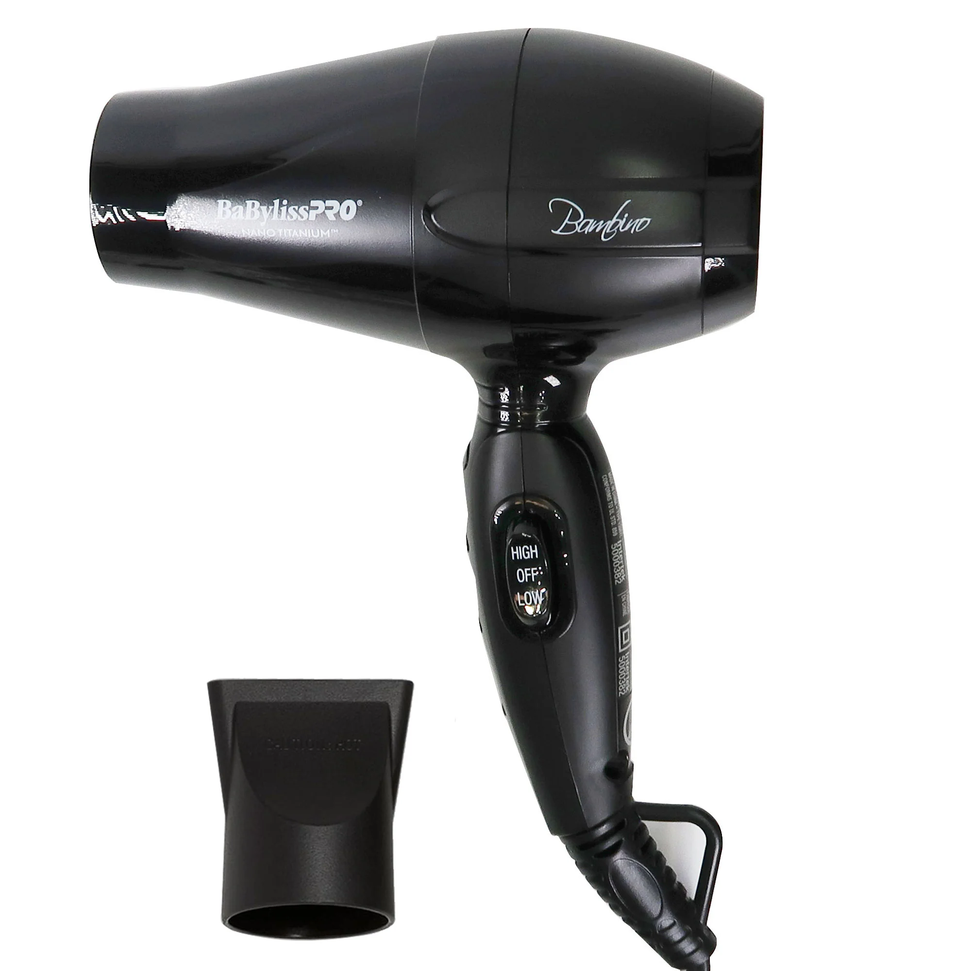 BaBylissPRO Nano Titanium Prima Ionic Stainless Steel Mini Iron 3/4" - Travel Size Flat Iron with BaBylissPRO Nano Titanium Bambino Compact Dryer BNT5510UC - Image 5