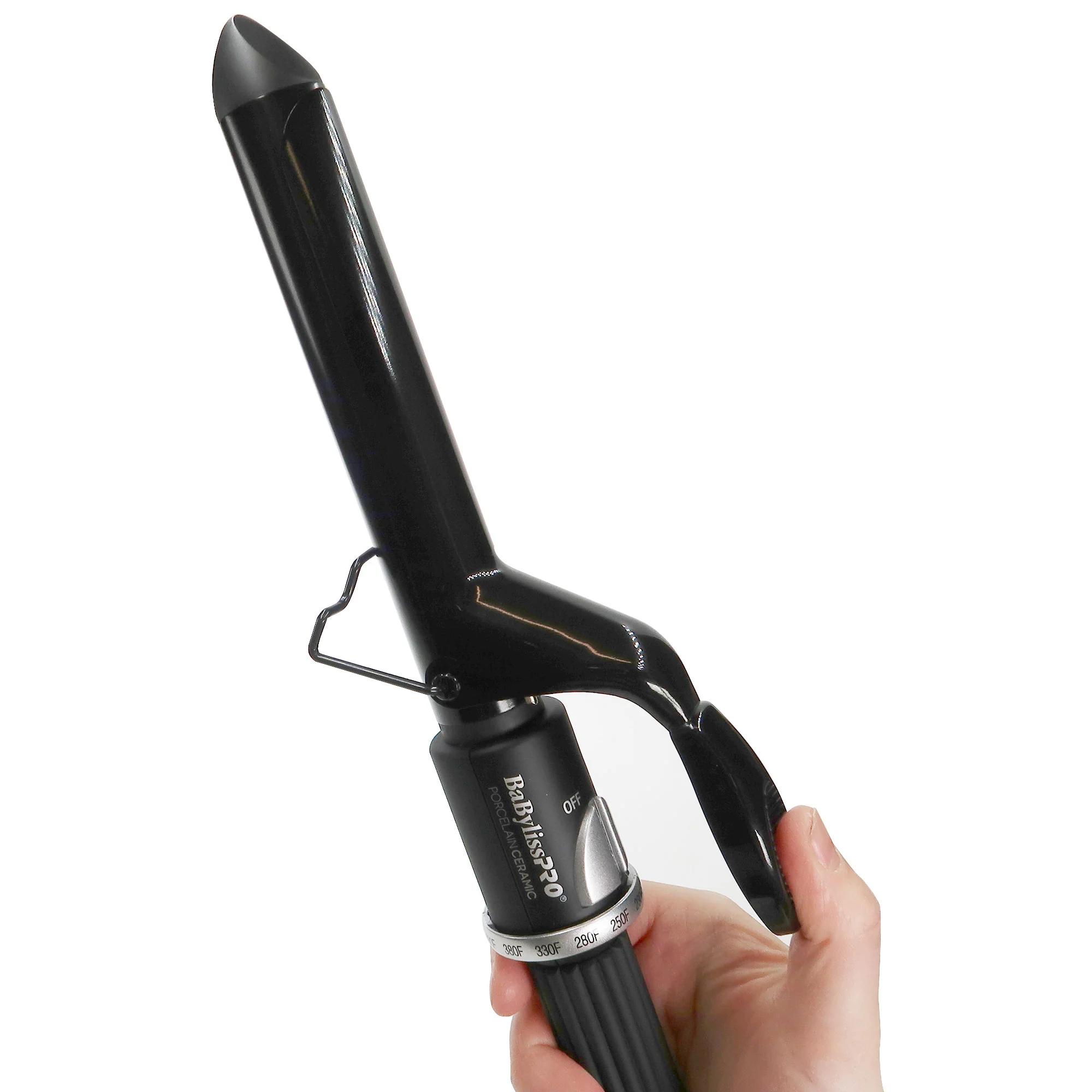 BaByliss Pro LIMITED EDITION Nano Titanium Prima 3000 Stainless Steel Flat Iron Black 1-1/4" BNTBK3000TUC with BaBylissPRO Porcelain Ceramic 1" Spring Curling Iron and Brush - Image 6
