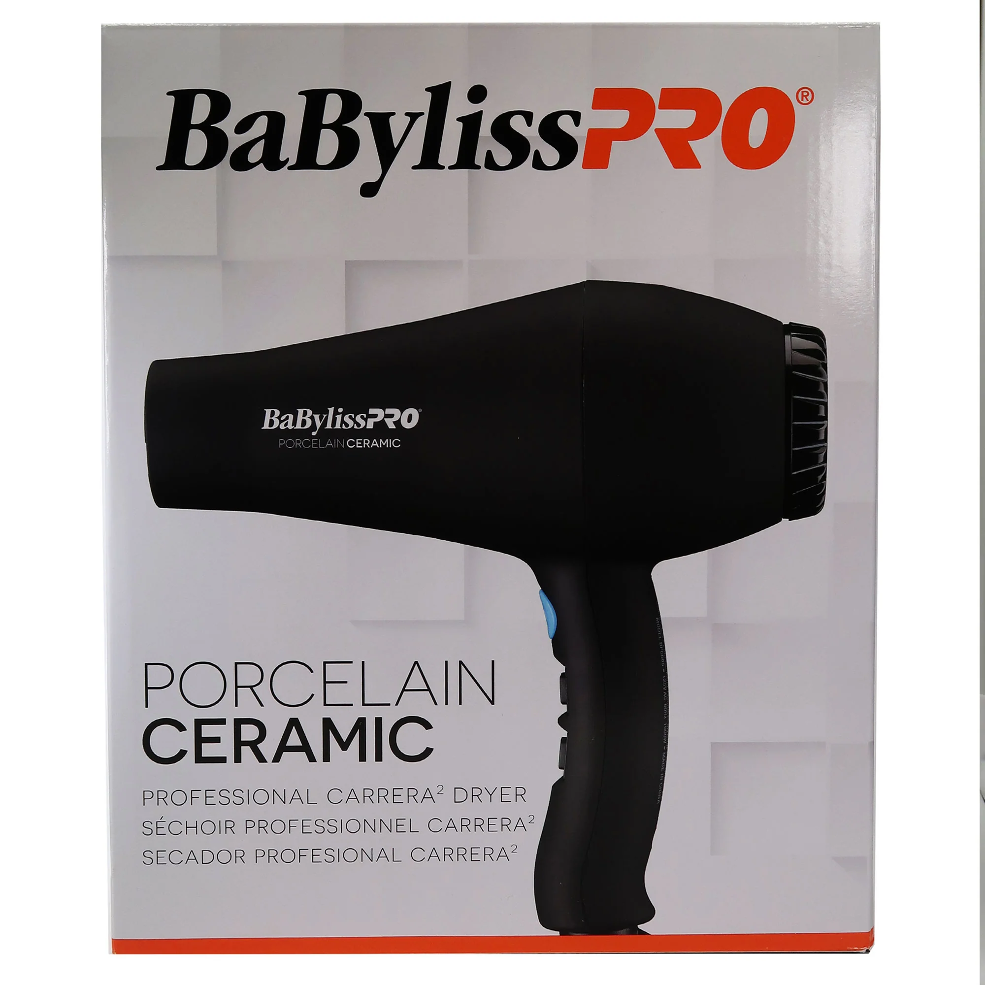 BaBylissPRO Carrera2 Professional Porcelain Ceramic Ionic 1900 Watts Hair Dryer with BaBylissPRO Porcelain Ceramic Marcel Curling Iron BP100MUC - Image 8