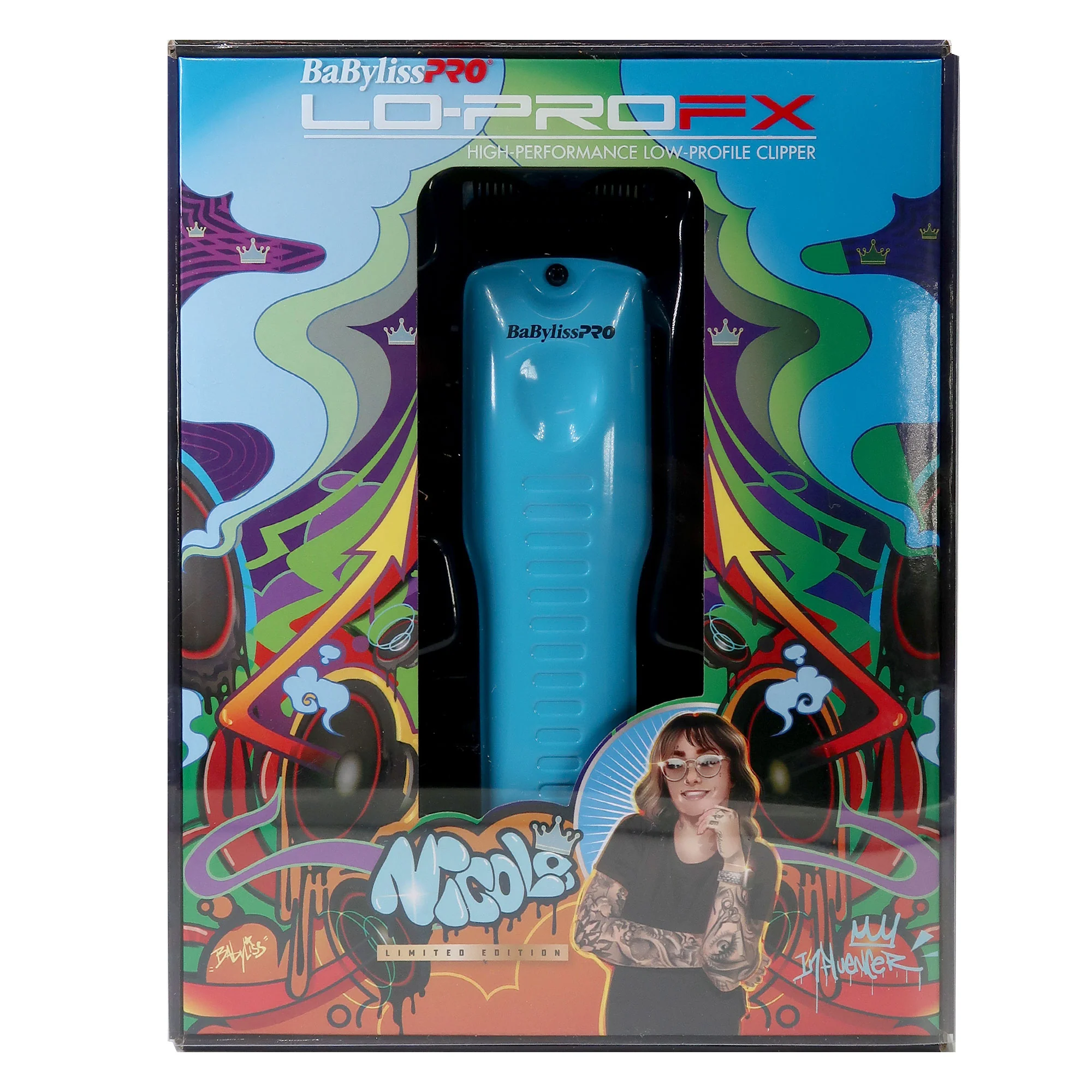 BaByliss Pro Influencer Limited Edition LO-PROFX Cordless Clipper Nicole Renae FX825BI with Conair Pro Jilbere De Paris Precision Cut Professional Texturizing Razor Comb Kit - Image 4