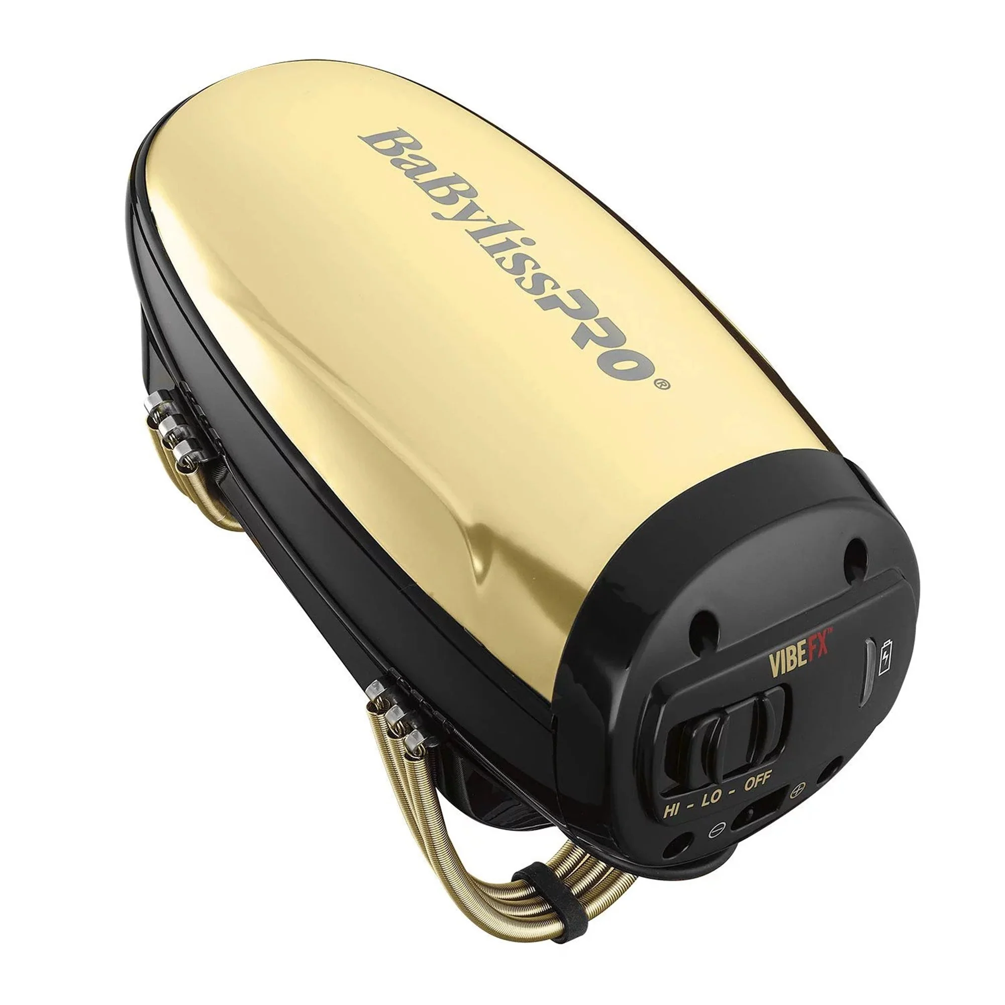 BaByliss Pro GOLDFX Collection Metal Lithium Outlining Trimmer & Double Foil Shaver #FXHOLPK2GN with BabyLiss Pro Vibe FX Cord / Cordless Massager FXSSMG Gold - Image 6