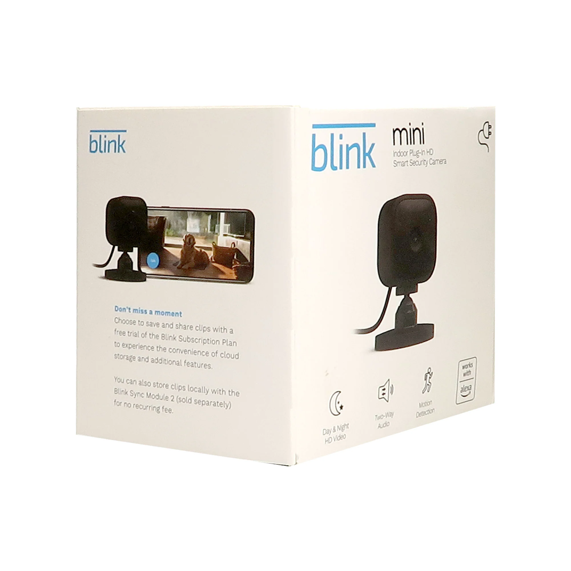 Blink Mini - Compact Indoor Plug-In Smart Security Camera 1080p Video with Night Vision Motion Detection 2-Way Audio Works with Alexa (Black) - Image 4