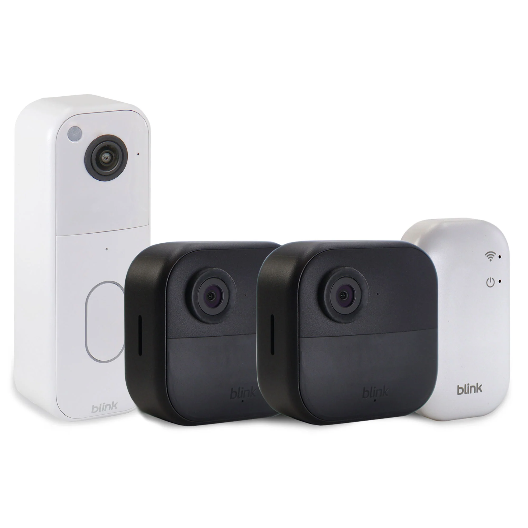Blink Outdoor 4 2-Camera System Black (4th Gen) + Blink Video Doorbell White, Wireless