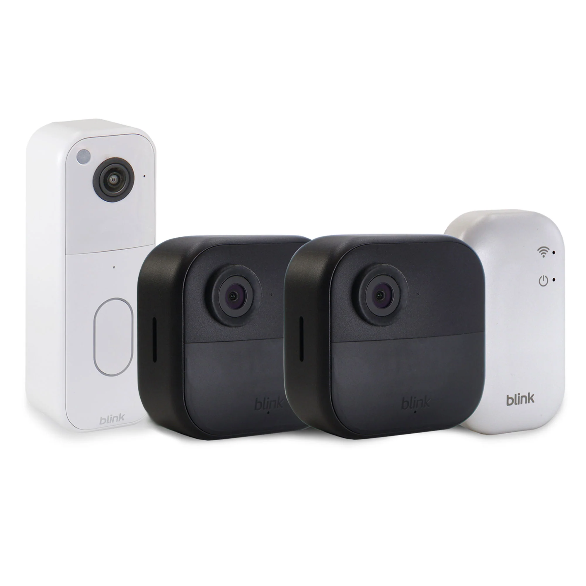 Blink Outdoor 4 2-Camera System with Sync Module Core + Blink Video Doorbell White