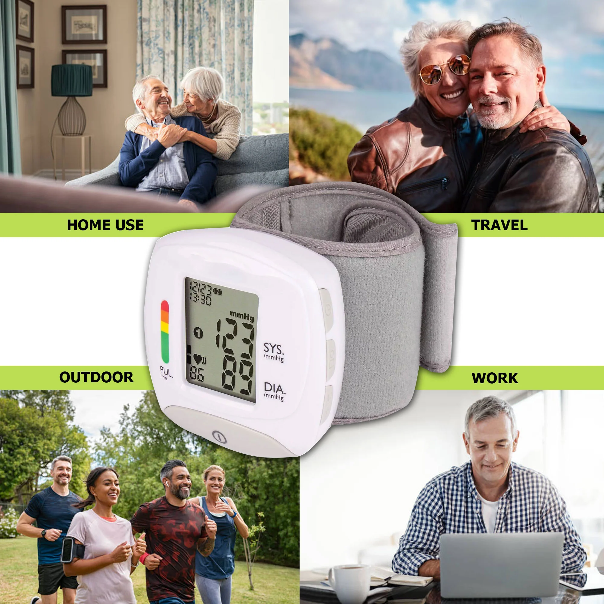 Blood Pressure Monitor With Heart Rate - Automatic Wrist Cuff Blood Pressure Machine With LCD Display Memory and Carrying Case - 10 Units - Image 7