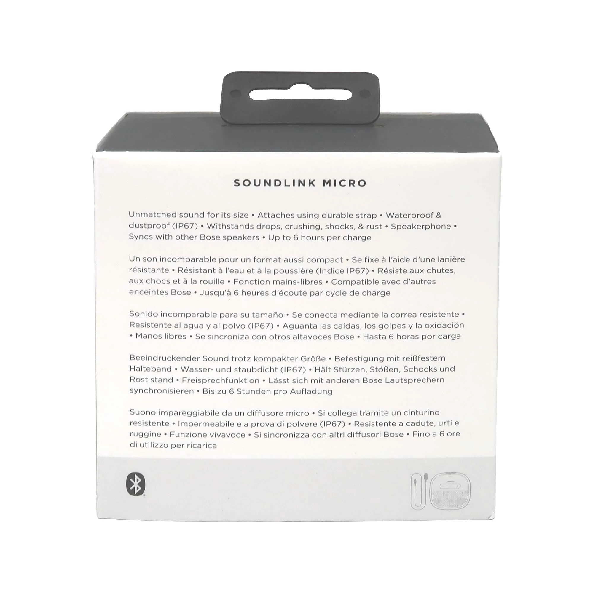 Bose Soundlink Micro Bluetooth Speaker (Smoke White) with Soft Pouch Bag - Image 5
