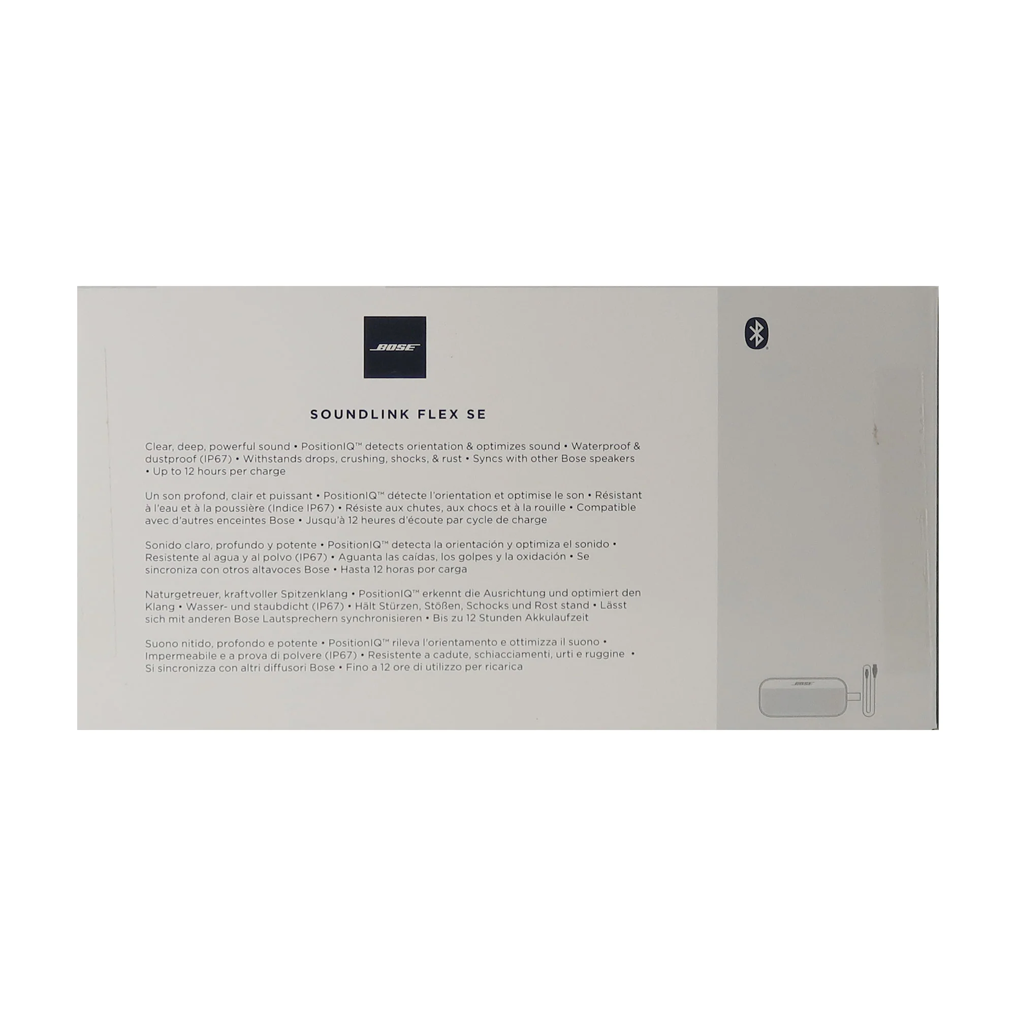 Bose SoundLink Flex Se Wireless Portable Bluetooth Waterproof Speaker (Black) with JBL T110 In Ear Headphones - Image 8