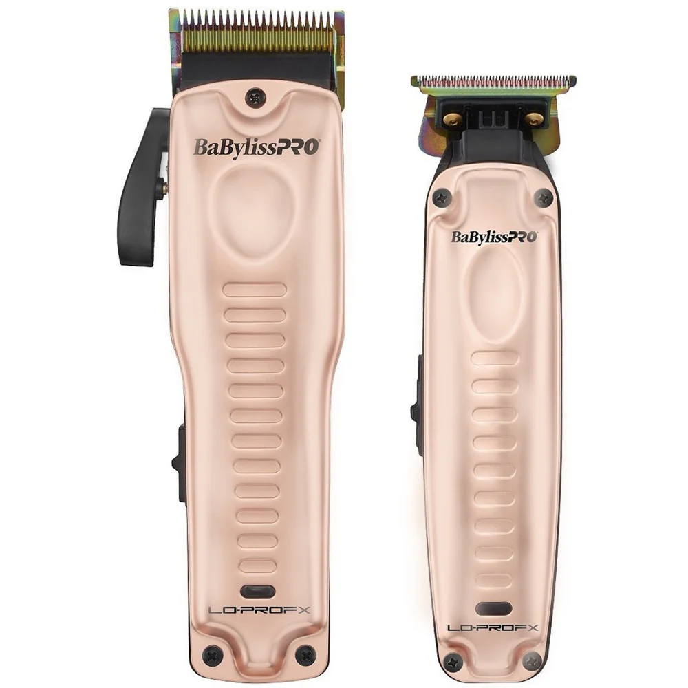 BaByliss Pro Limited Edition LO-PROFX High-Performance Clipper & Trimmer Gift Set Rose Gold with Double Foil Shaver and Comb Set - Image 5