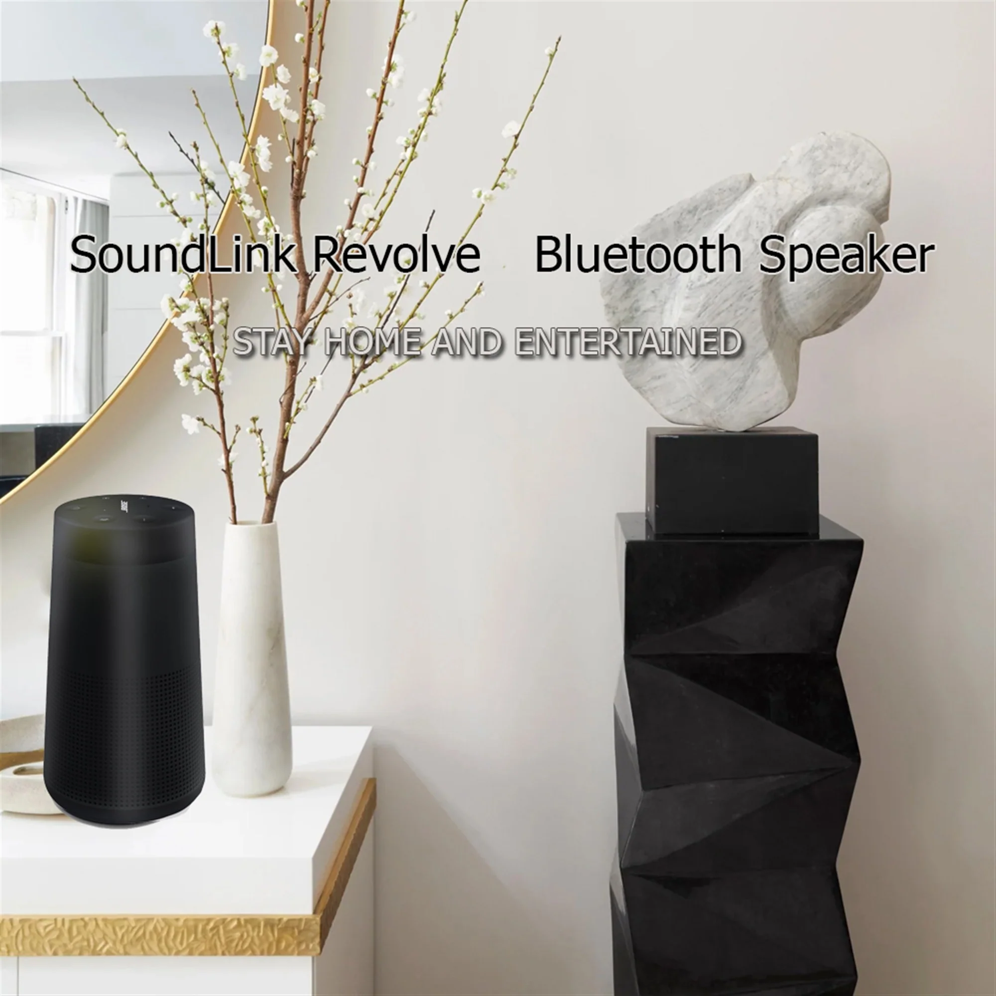 Bose SoundLink Revolve Bluetooth Speaker - Triple Black with Bose Soundlink Micro Bluetooth Speaker (Stone Blue) - Image 9