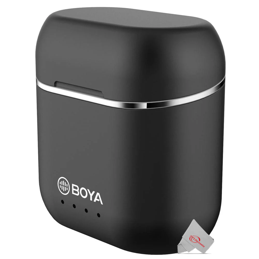 Boya BY-AP4 True Wireless Stereo Semi-In-Ear Earbuds Black with Charging Case - Image 5
