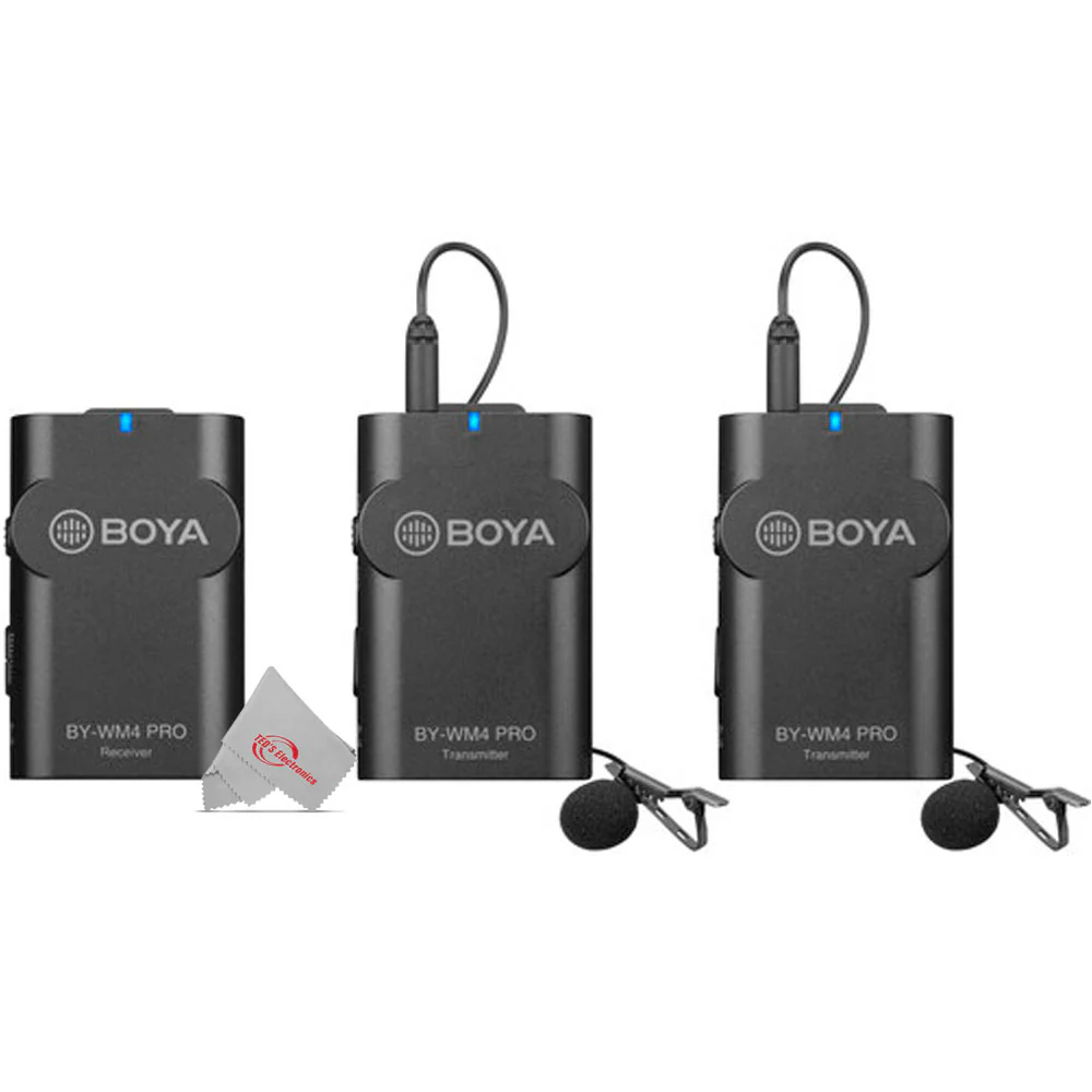 Boya BY-WM4 Pro k2 Dual-Channel Digital Wireless 2 x Omni Lavalier Mic Microphone For 2-Person Videos, Interviews, YouTube - Image 3