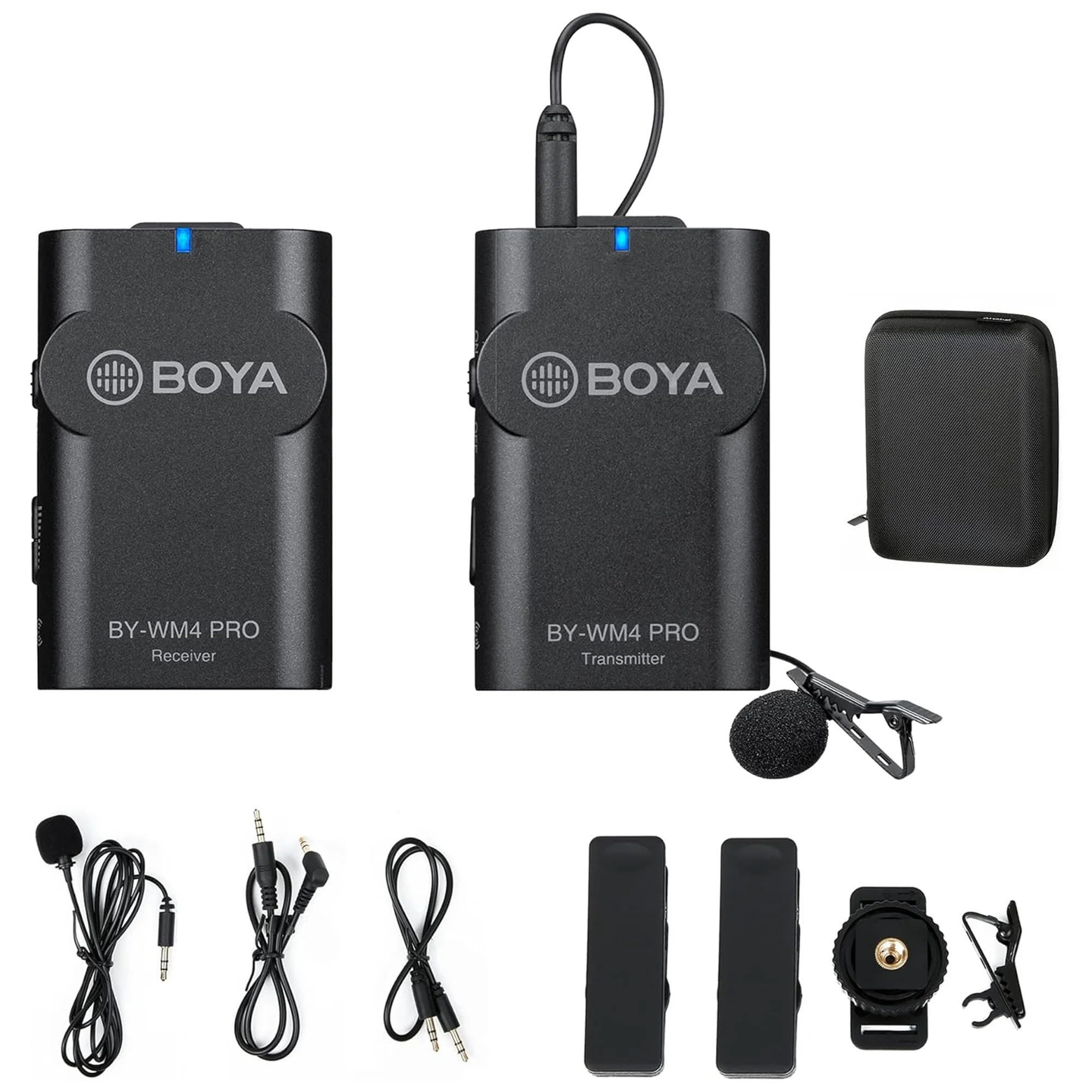 Boya Pro Digital Camera-Mount Wireless Omni Lavalier Microphone System (2.4 GHz) BY-WM4 - Image 4