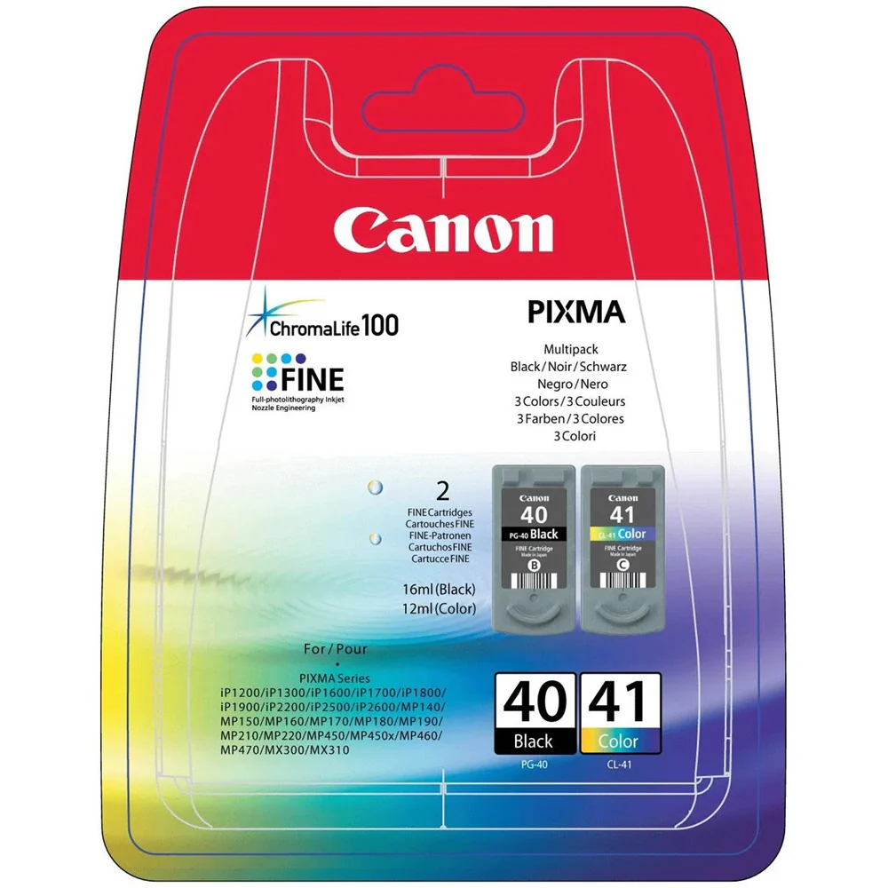5x Canon Pixma ChromaLife 100 FINE Cartridges PG-40 Black and CL-41 Color Ink for PIXMA - Image 2