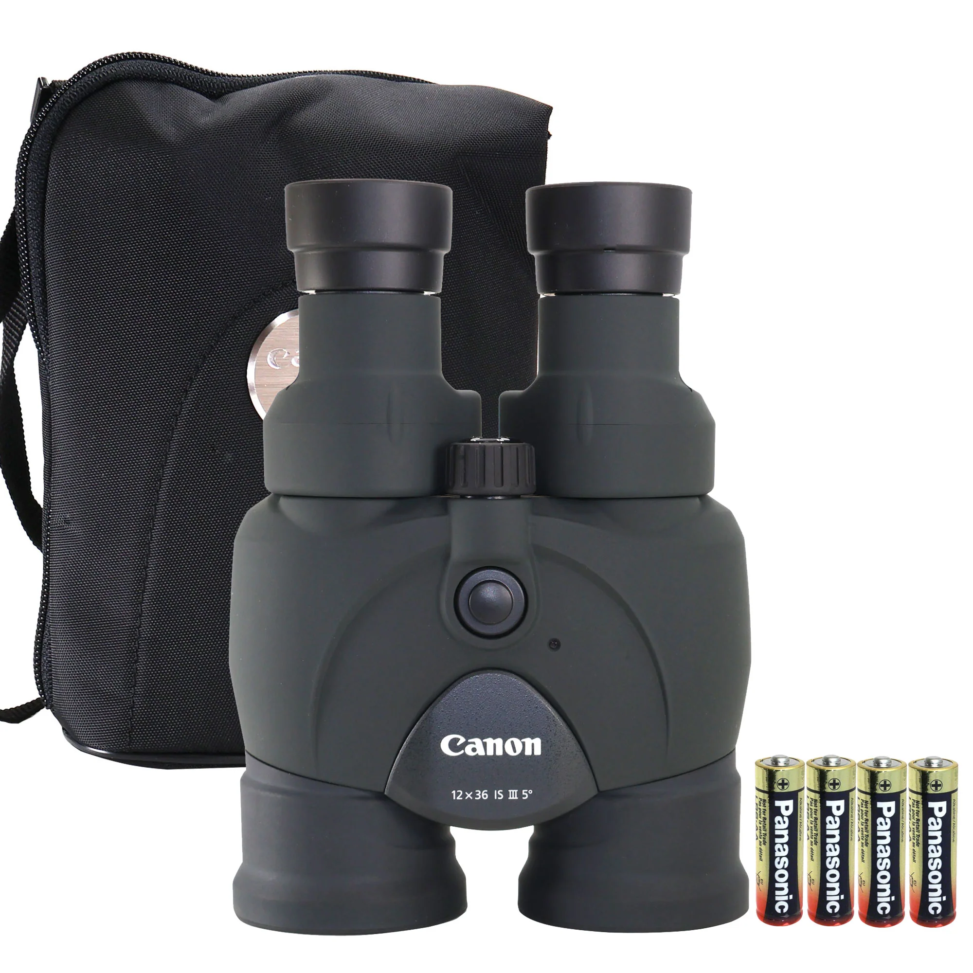 Canon 12x36 IS III Image Stabilized Binoculars with 2X AA Rechargeable Battery and Charger
