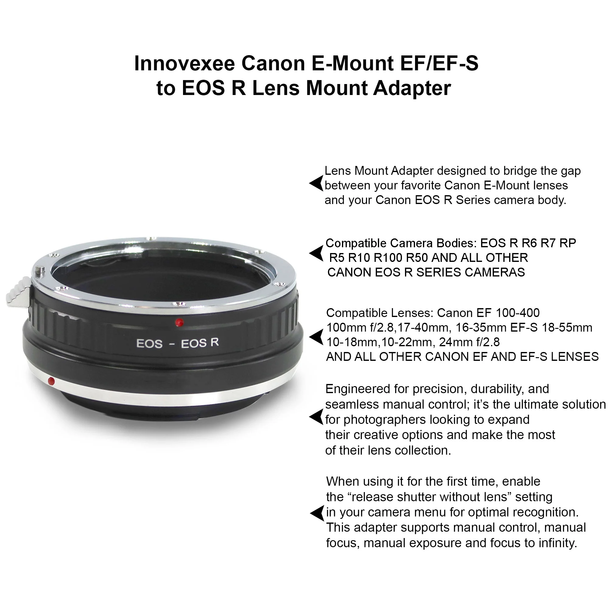 Canon EF-S 18-135mm Lens Bundle for EOS R Cameras – Includes Adapter, 67mm Filters, Lens Hood, Lens Case & Cleaning Kit - Image 3